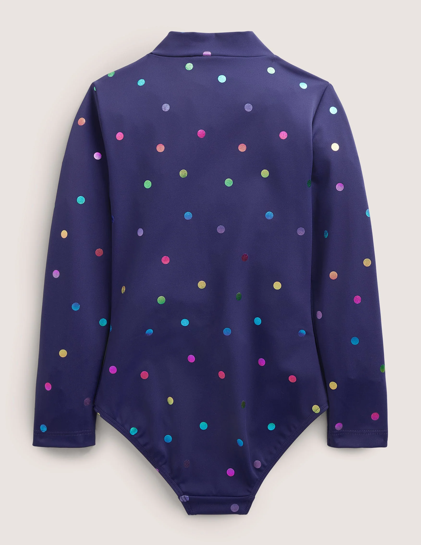Long-Sleeved Swimsuit-Rainbow Foil Confetti Spot - Image 2