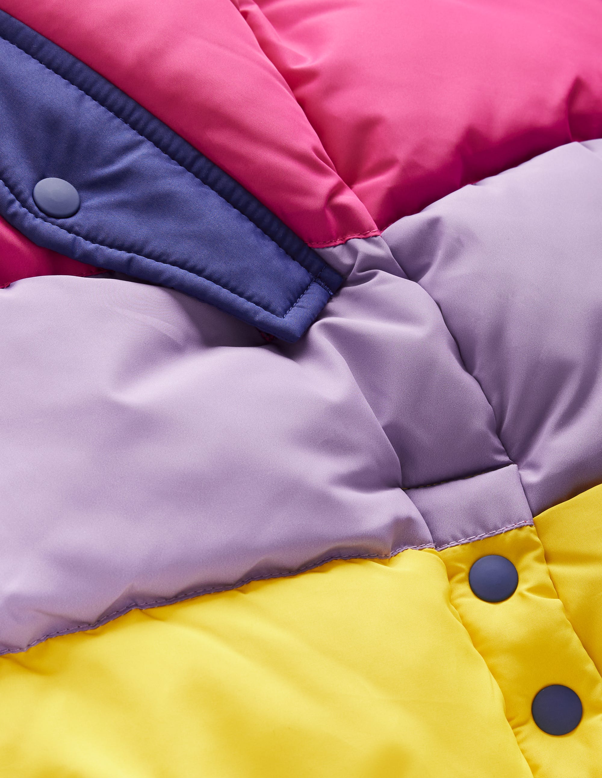 Longline Padded Coat-Rainbow Colourblock - Image 3