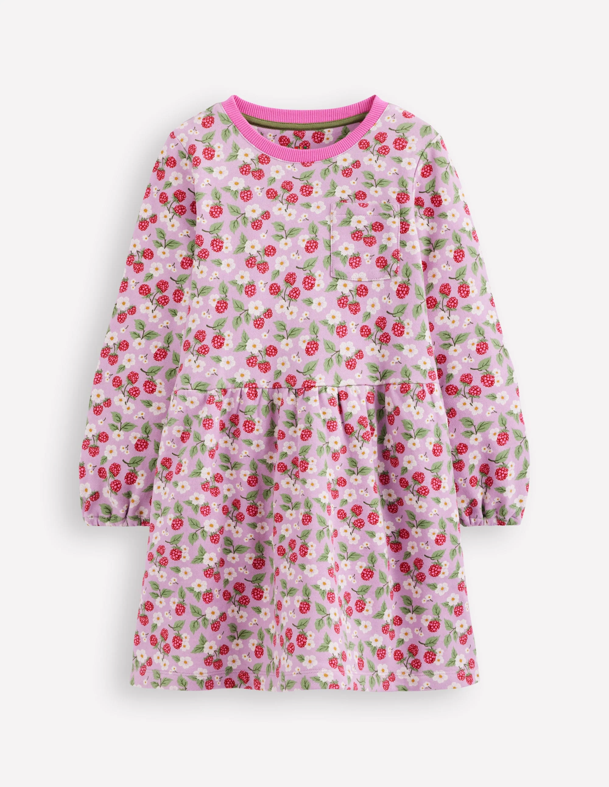 Loopback Sweat Dress-Soft Lavender Vintage Berry
