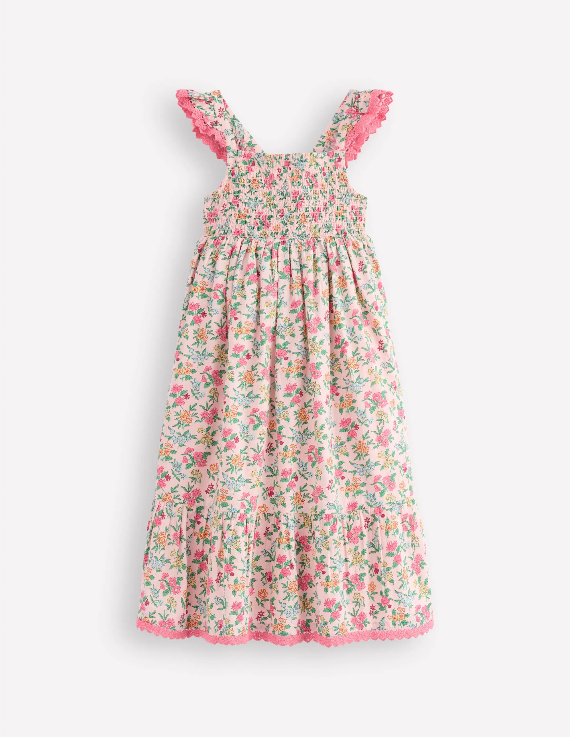 Luella Frill Maxi Sundress-Chalk Pink Garden Ditsy - Image 5