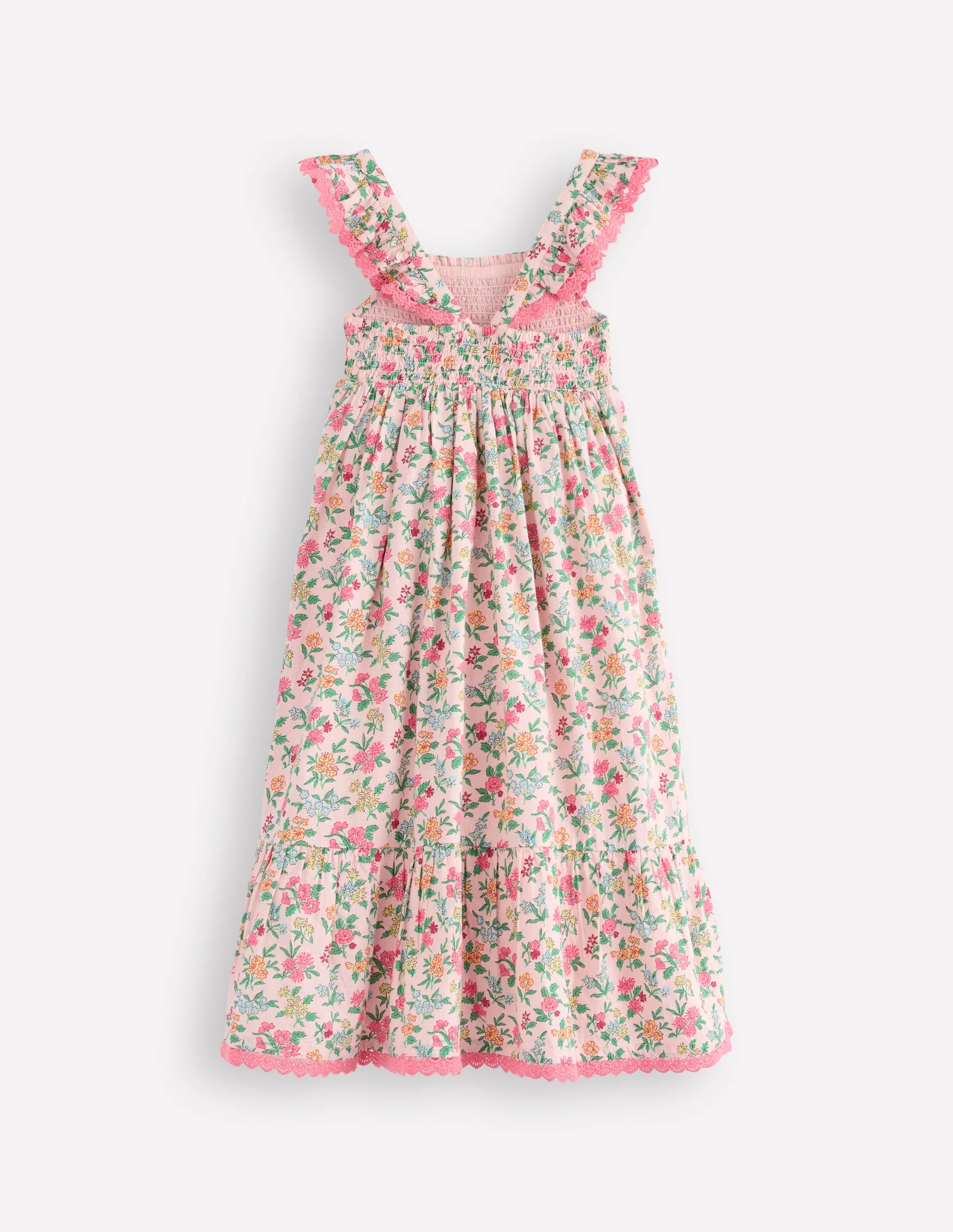 Luella Frill Maxi Sundress-Chalk Pink Garden Ditsy - Image 6