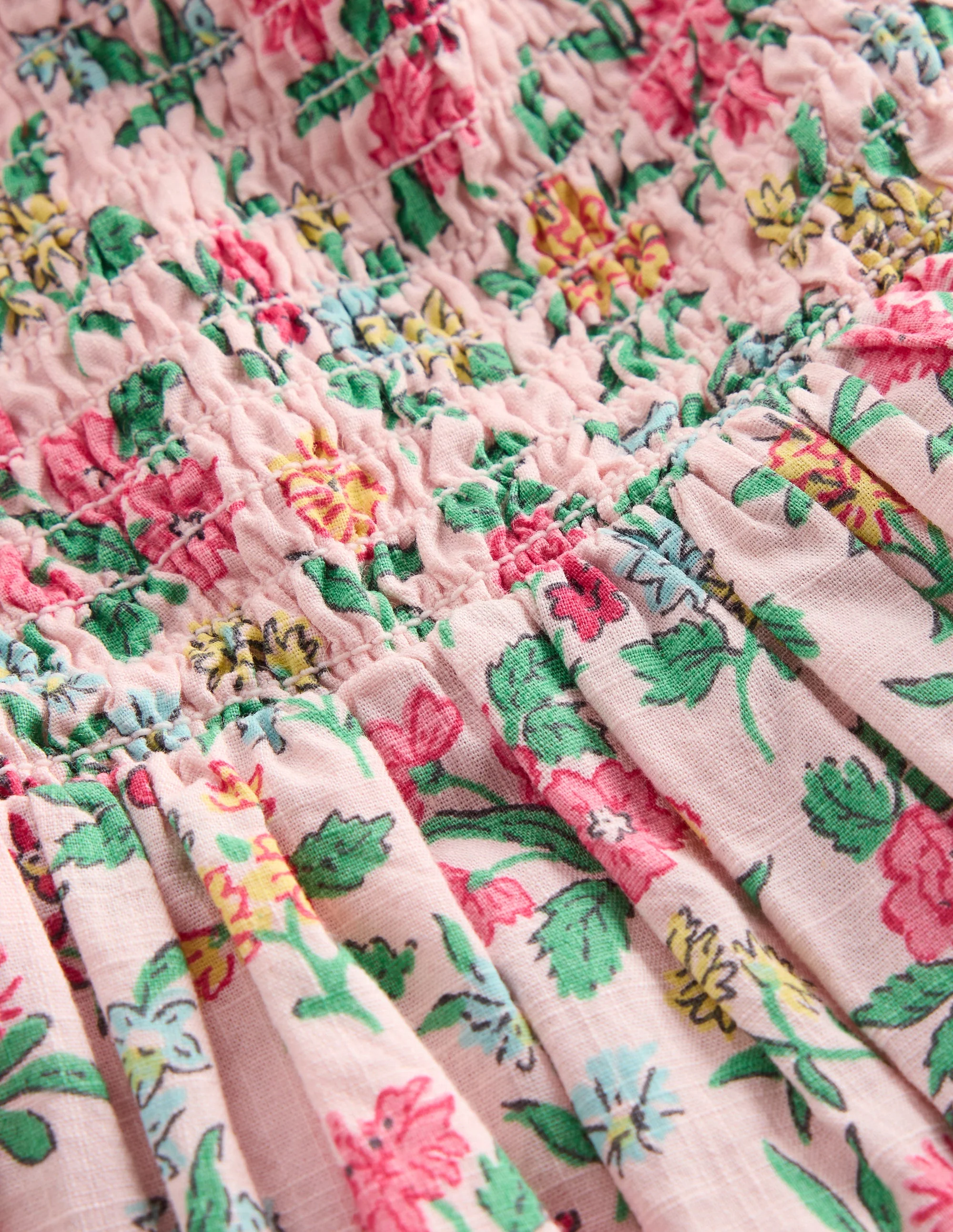 Luella Frill Maxi Sundress-Chalk Pink Garden Ditsy - Image 7