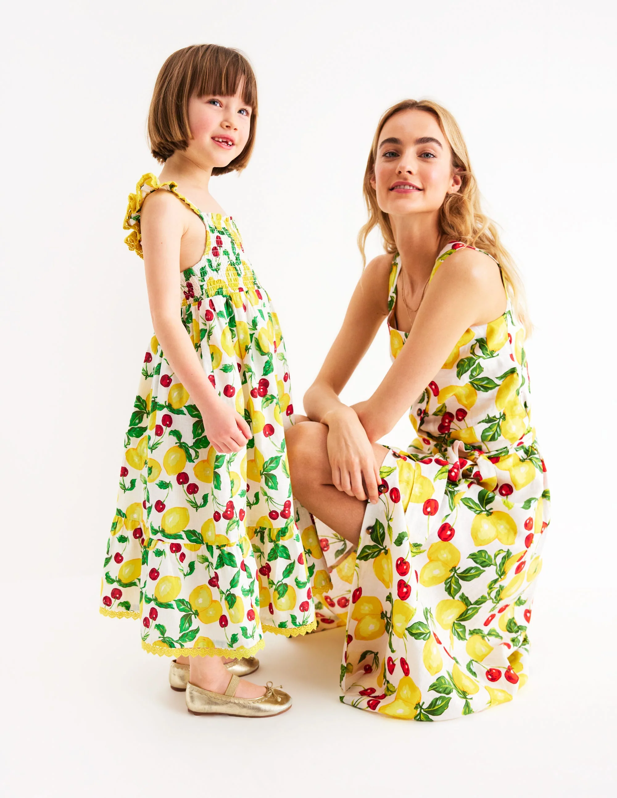 Luella Frill Maxi Sundress-Ivory Lemons and Cherries - Image 5