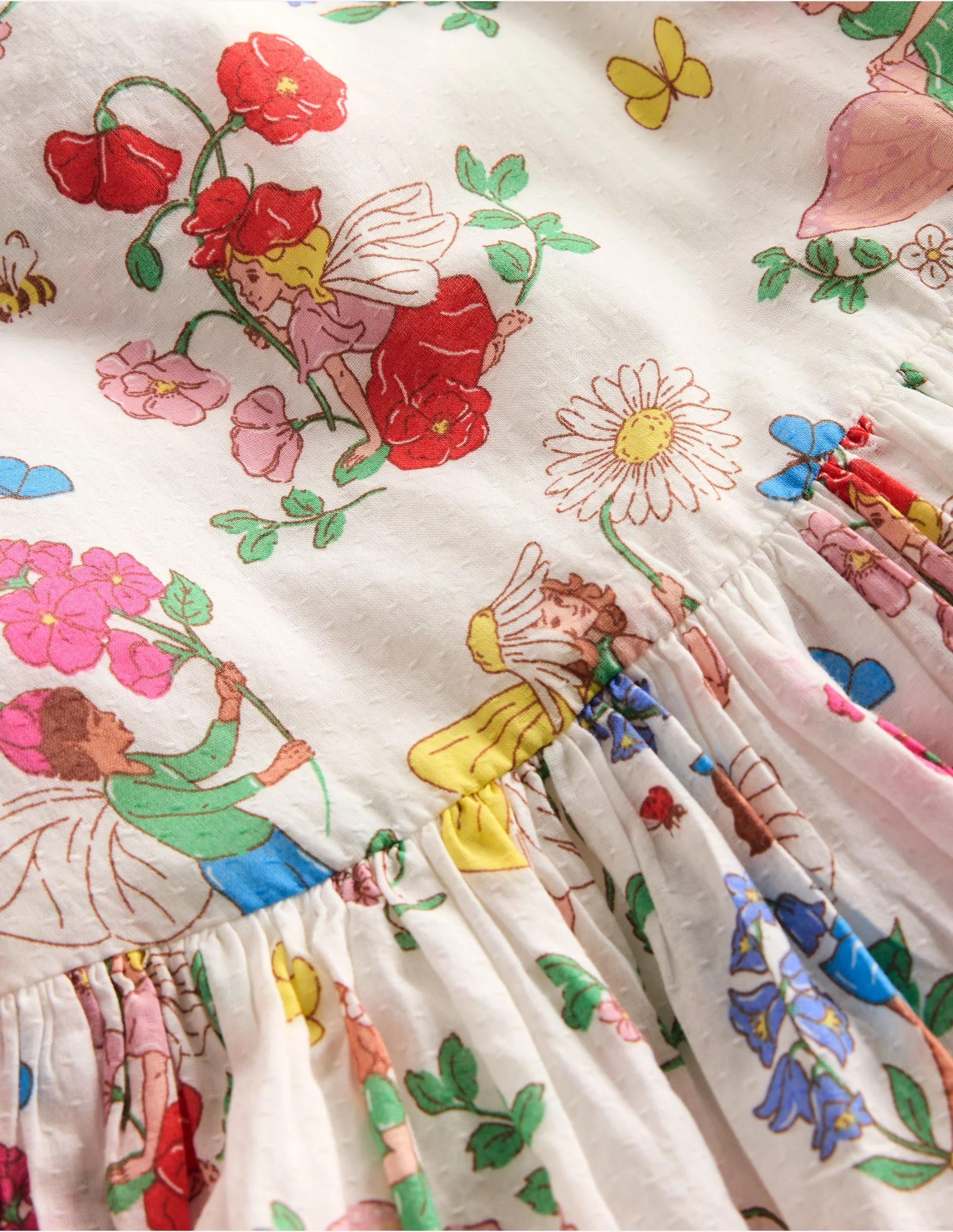 Luna Frill Strap Woven Dress-Multi Flower Fairy - Image 7