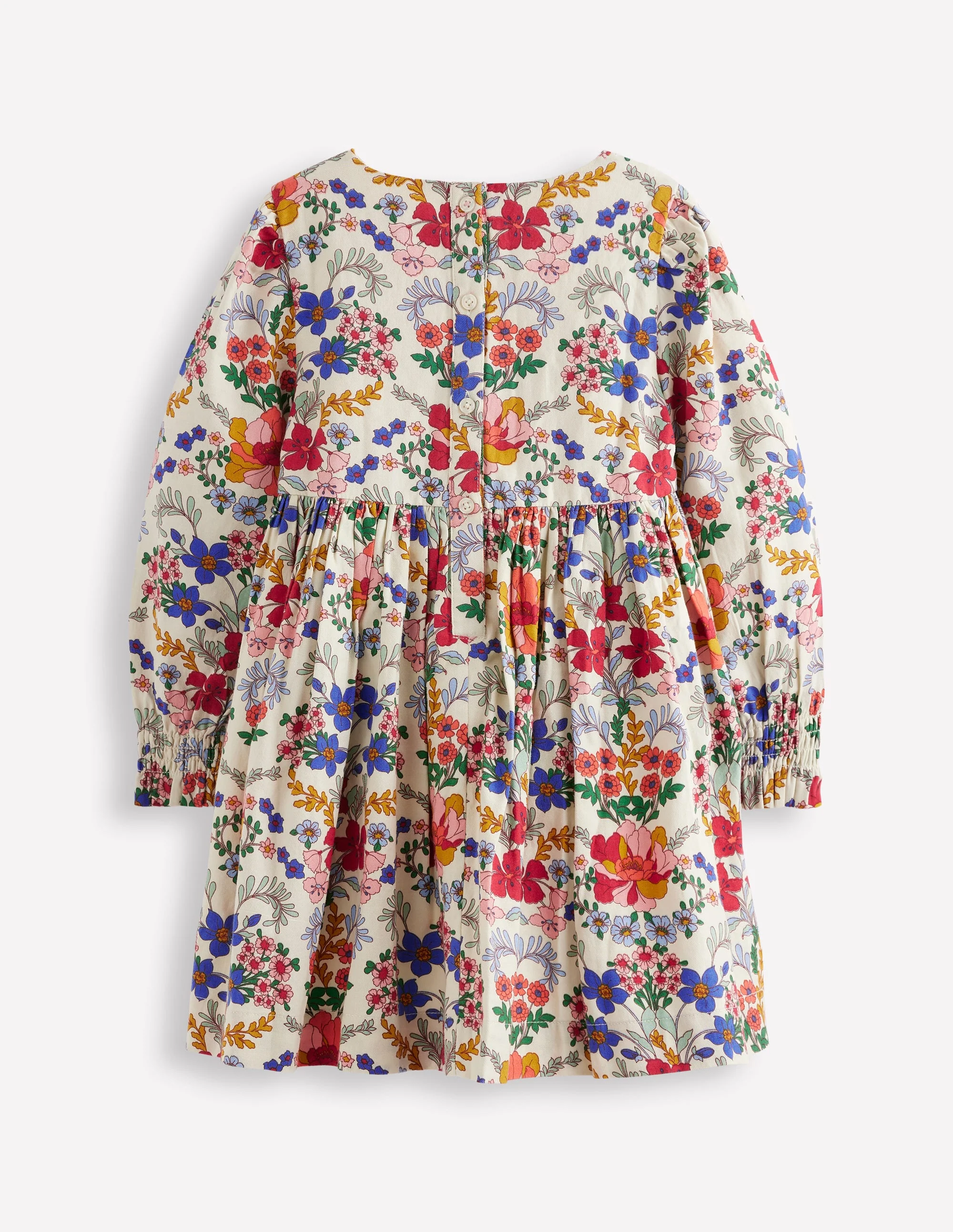 Madeline Long Sleeve Dress-Ecru Small Tapestry Floral - Image 2