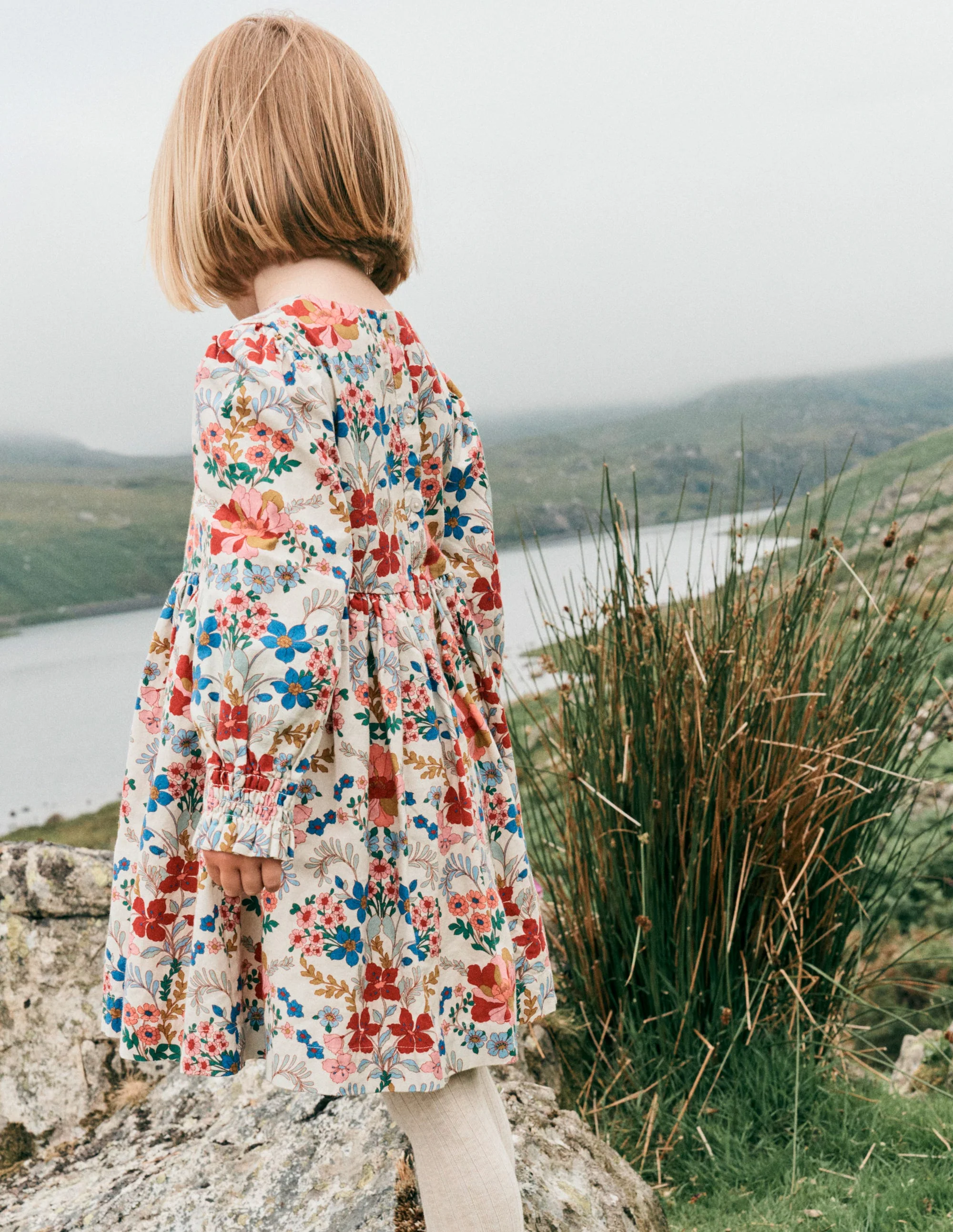 Madeline Long Sleeve Dress-Ecru Small Tapestry Floral - Image 4