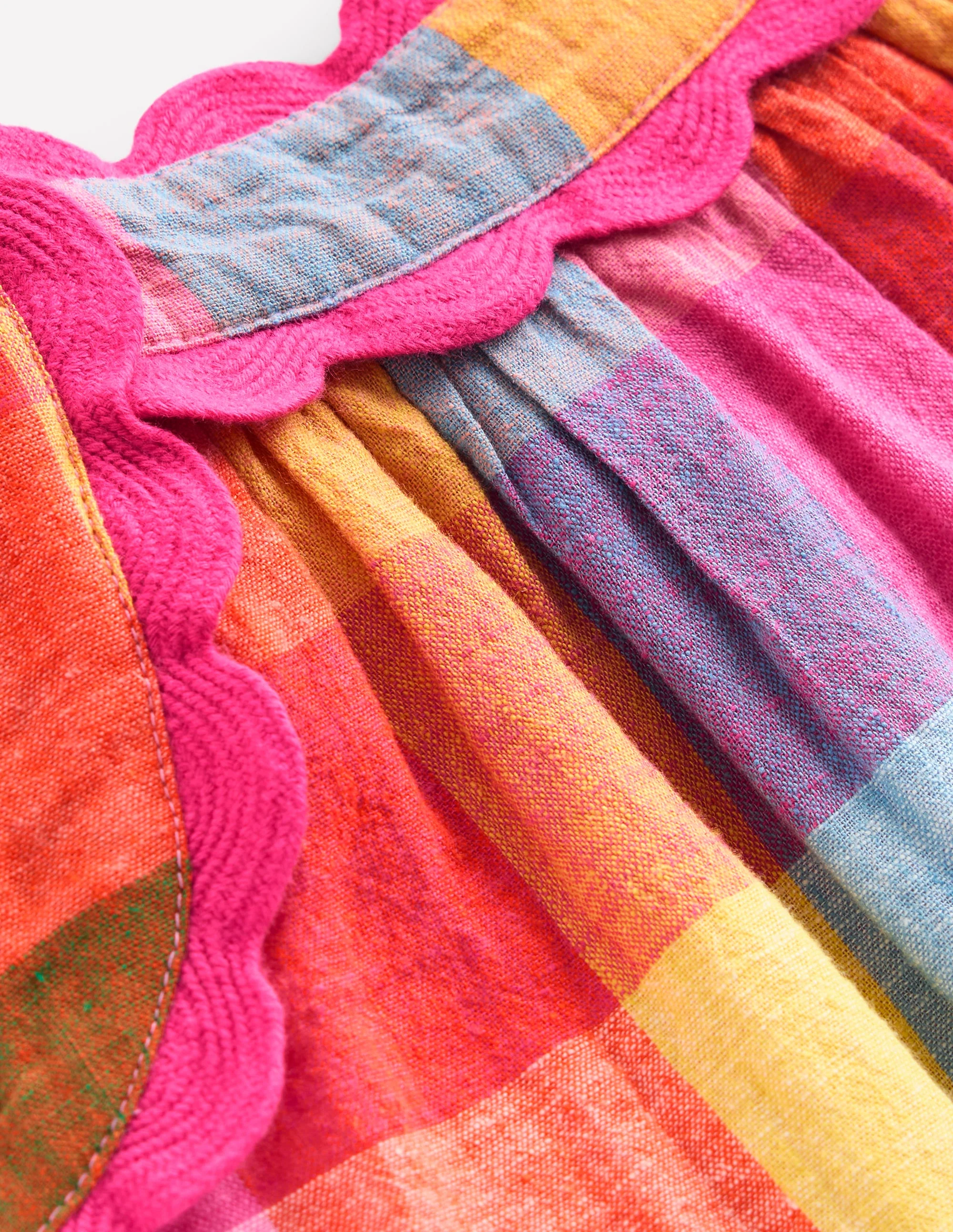 Maribel Strappy Swing Sundress-Multigingham Check - Image 3