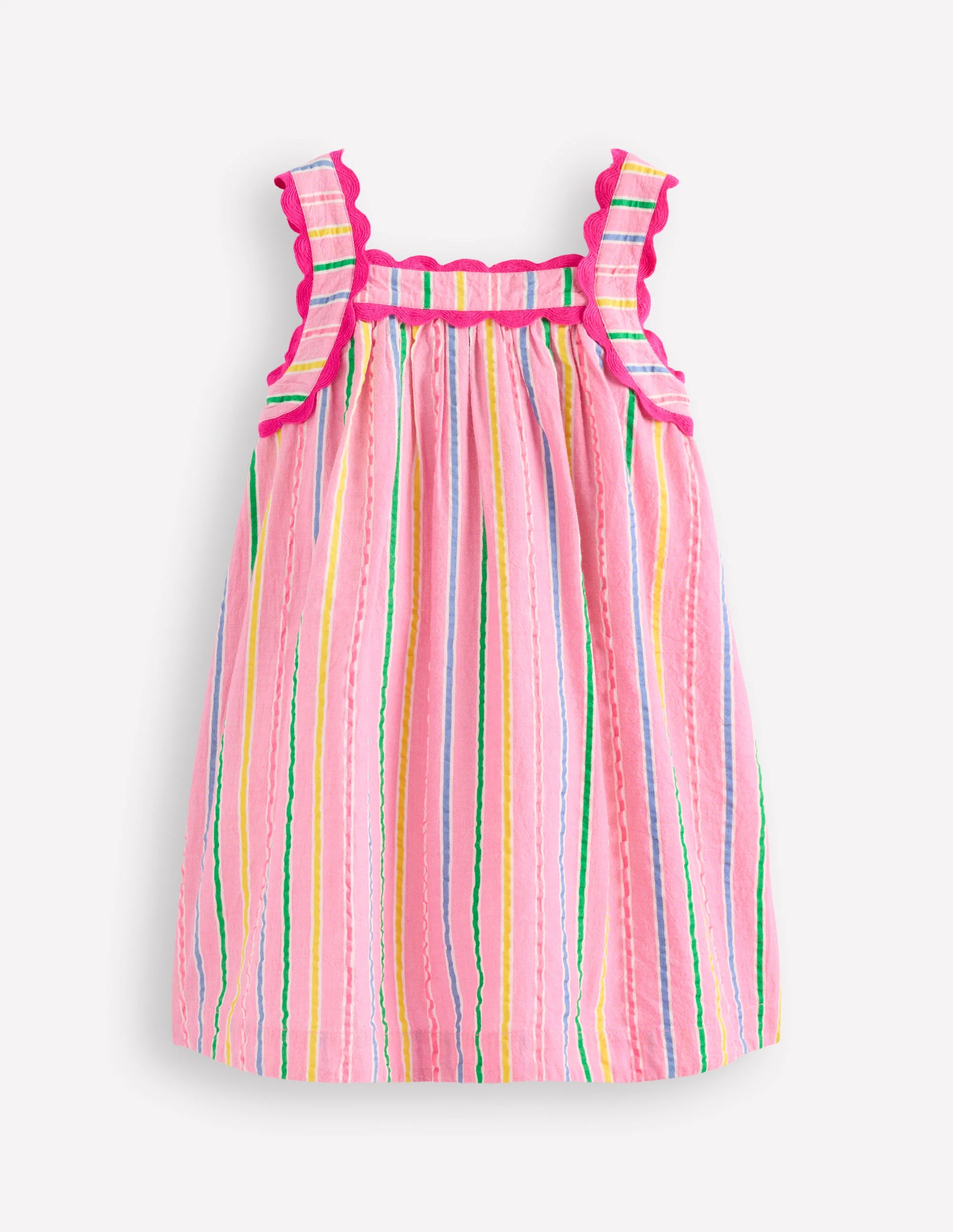 Maribel Strappy Swing Sundress-Pink Multi Stripe - Image 3