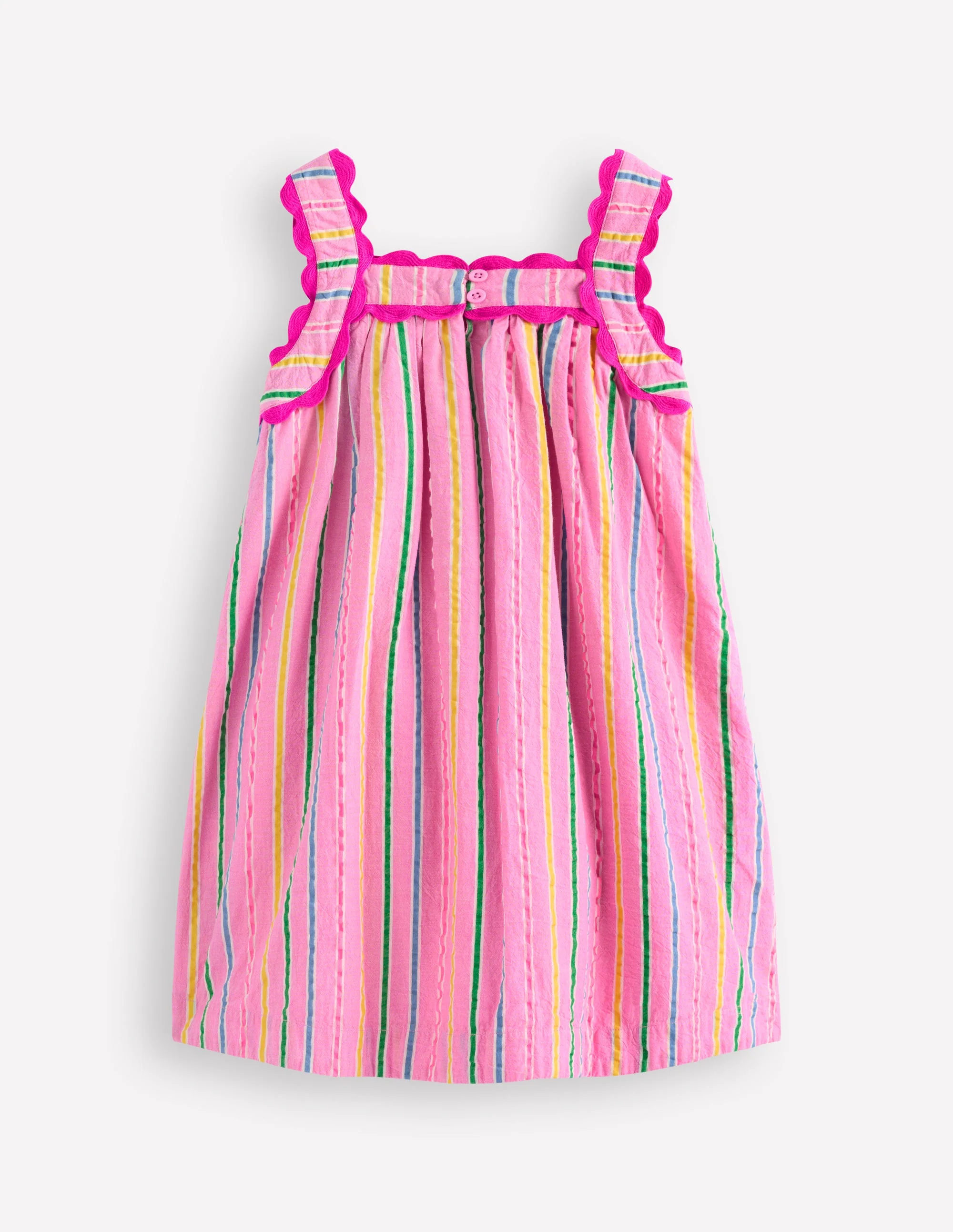 Maribel Strappy Swing Sundress-Pink Multi Stripe - Image 4