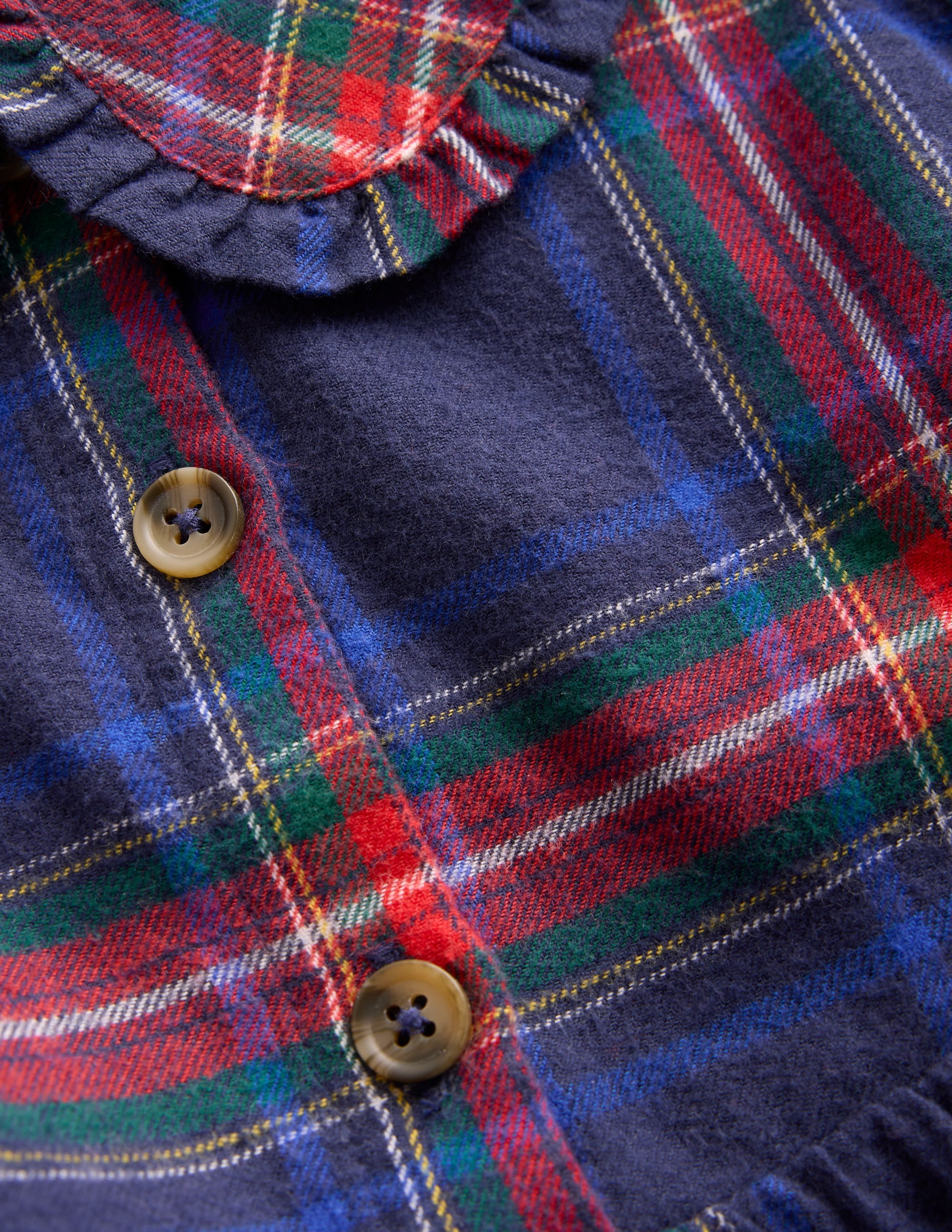Minna Collared Woven Dress-French Navy Check - Image 3