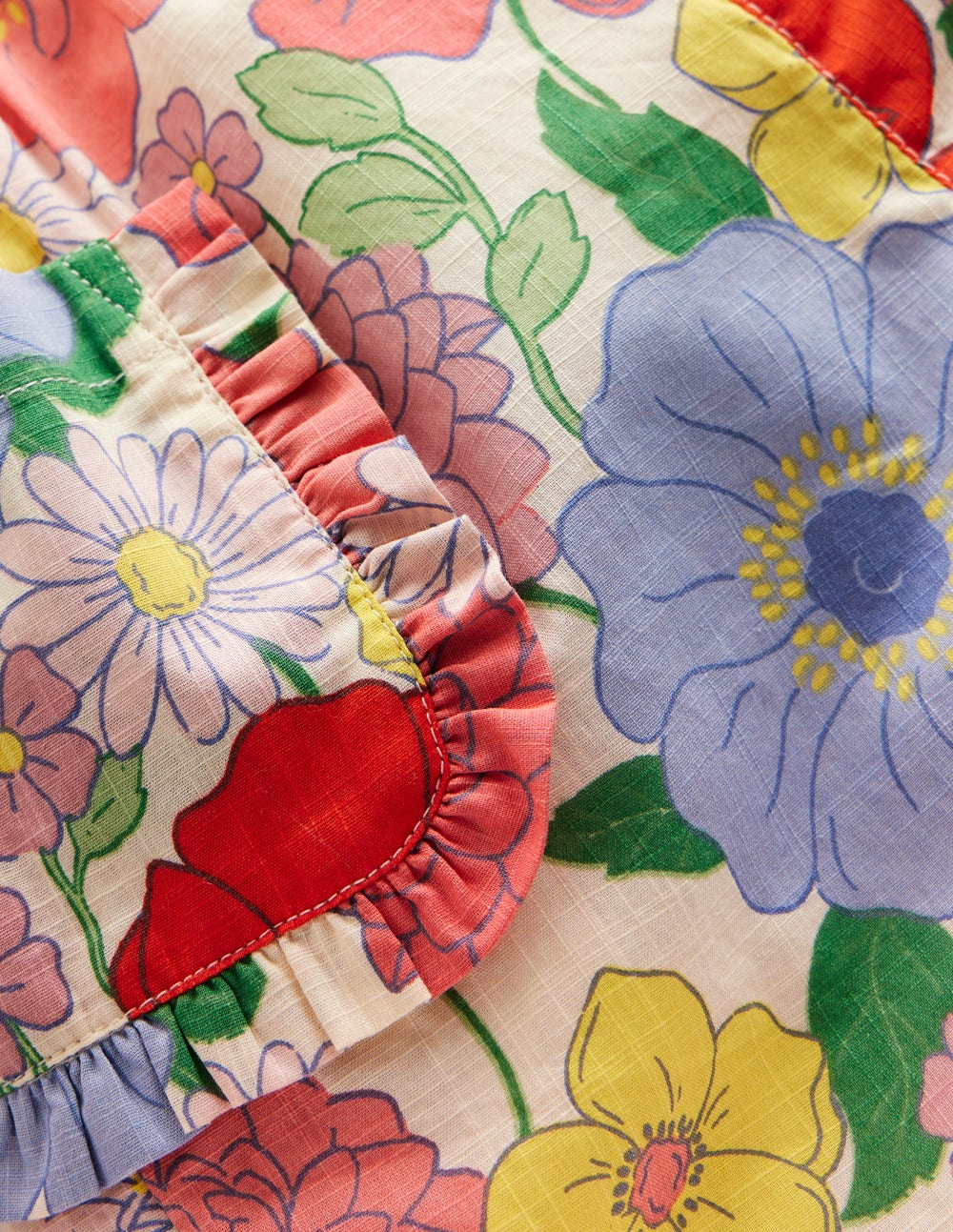 Nostalgic Frill Trousers-Multi Summer Garden - Image 3