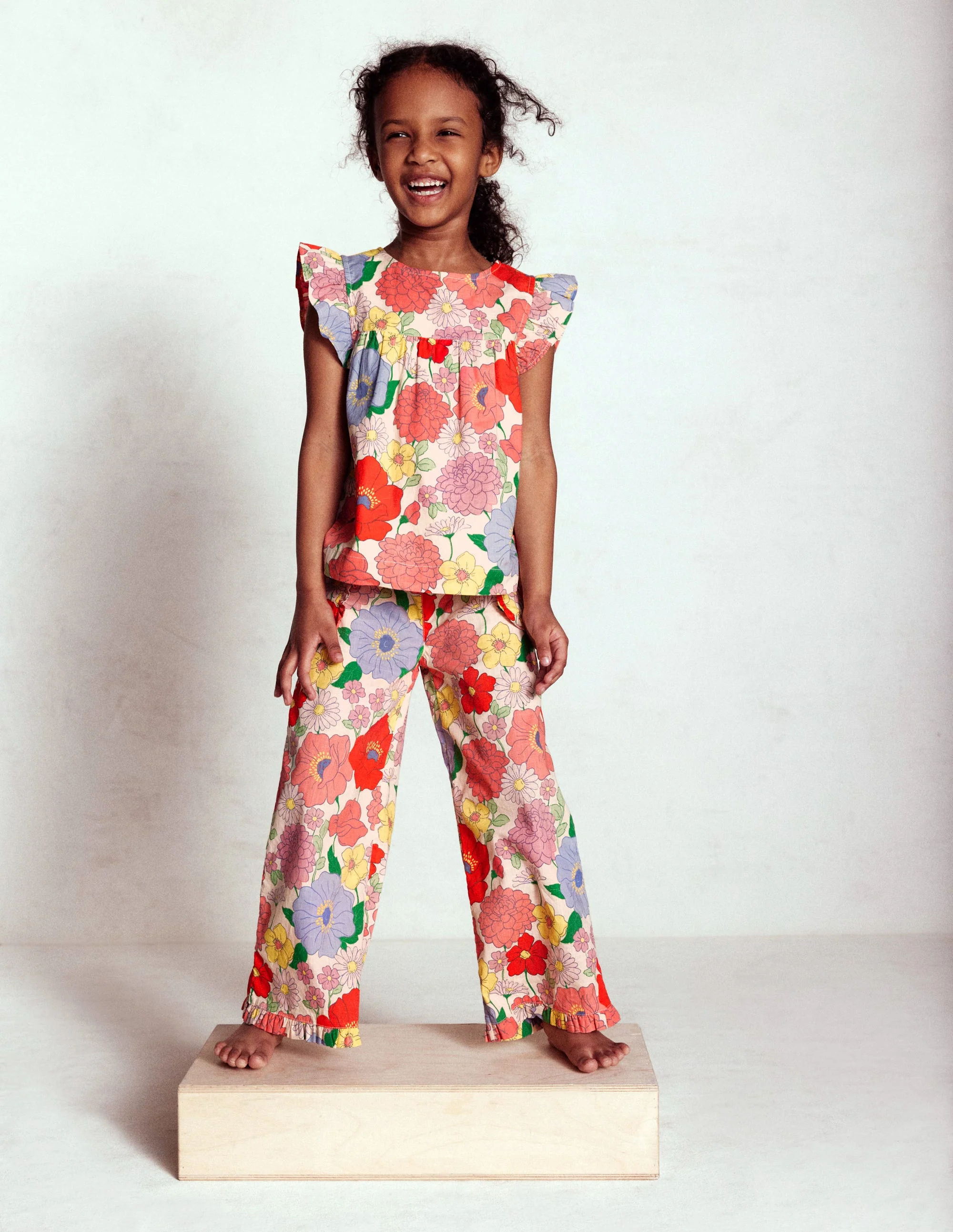 Nostalgic Frill Trousers-Multi Summer Garden - Image 4