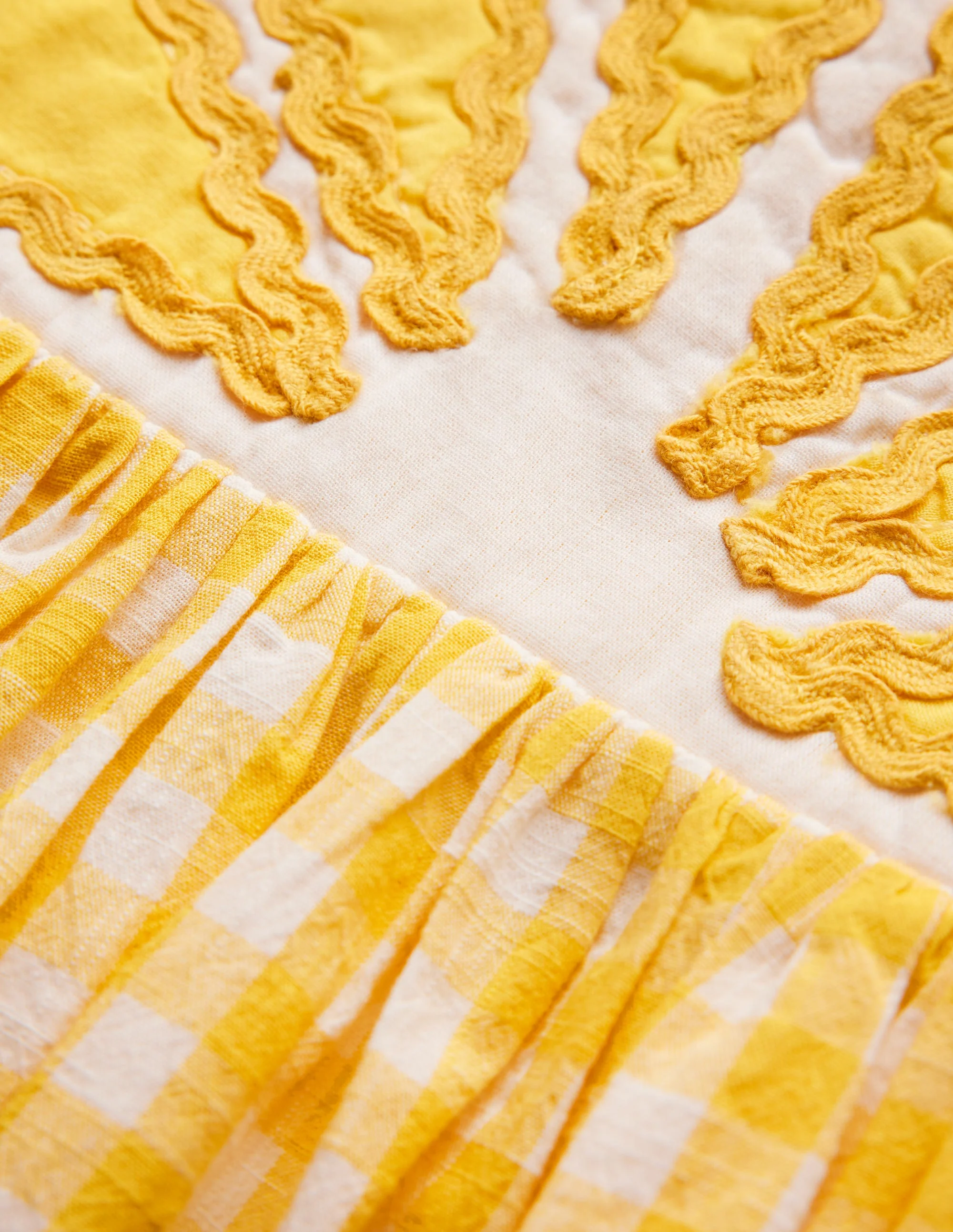 Novelty Strappy Dress-Lemon Gingham - Image 4