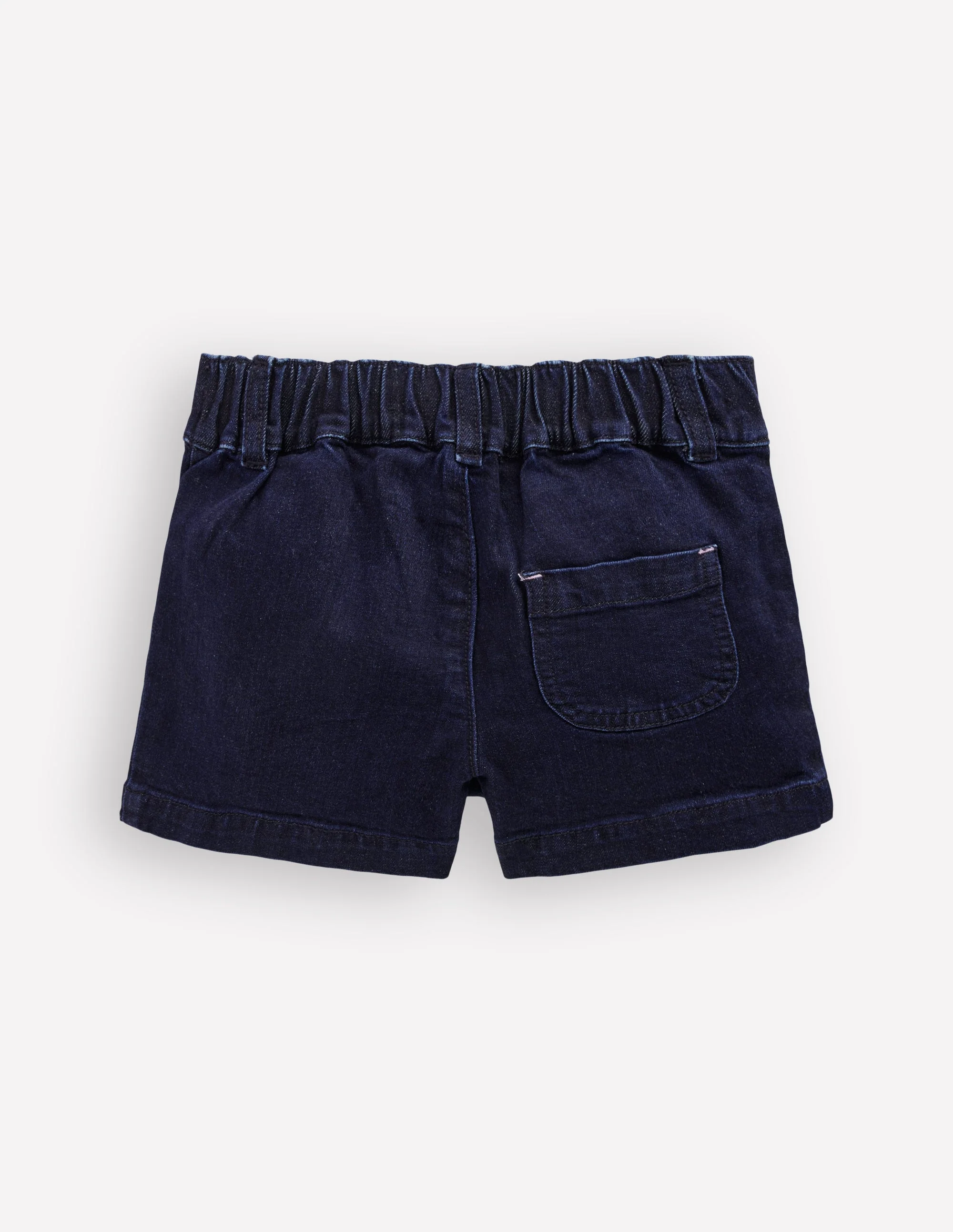 Patch Pocket Shorts-Dark Wash Denim - Image 2