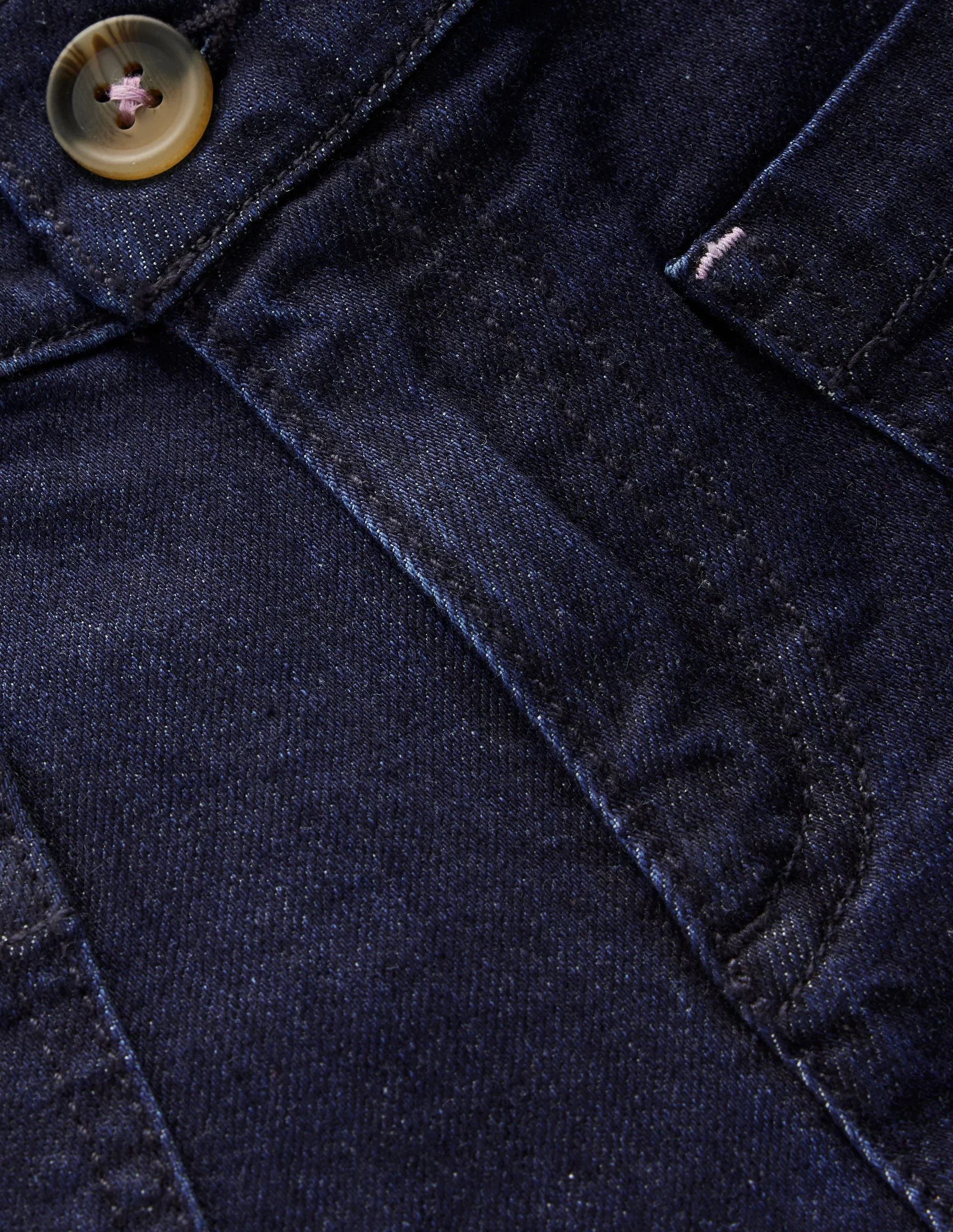 Patch Pocket Shorts-Dark Wash Denim - Image 3
