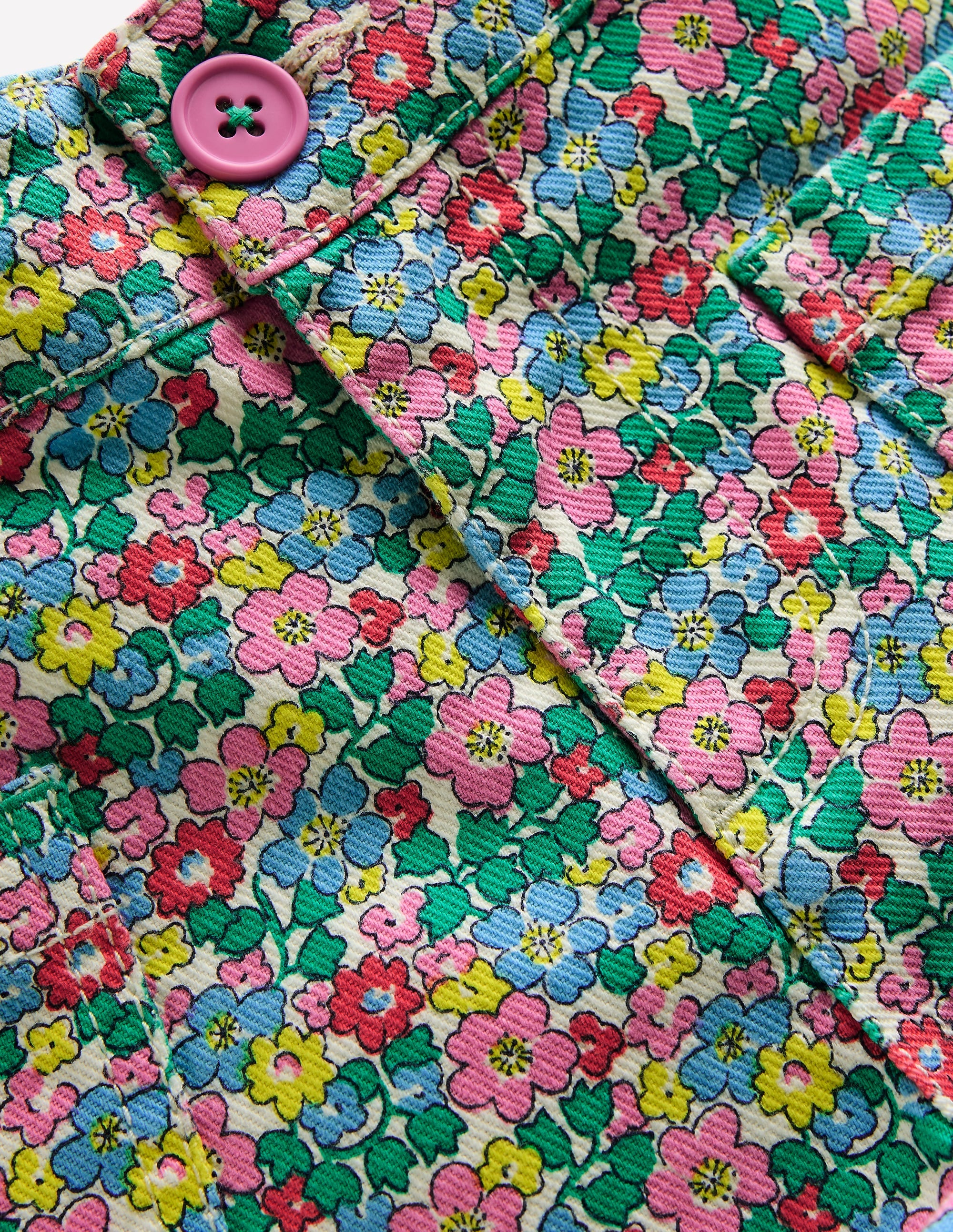 Patch Pocket Shorts-Multi Flowerbed - Image 3