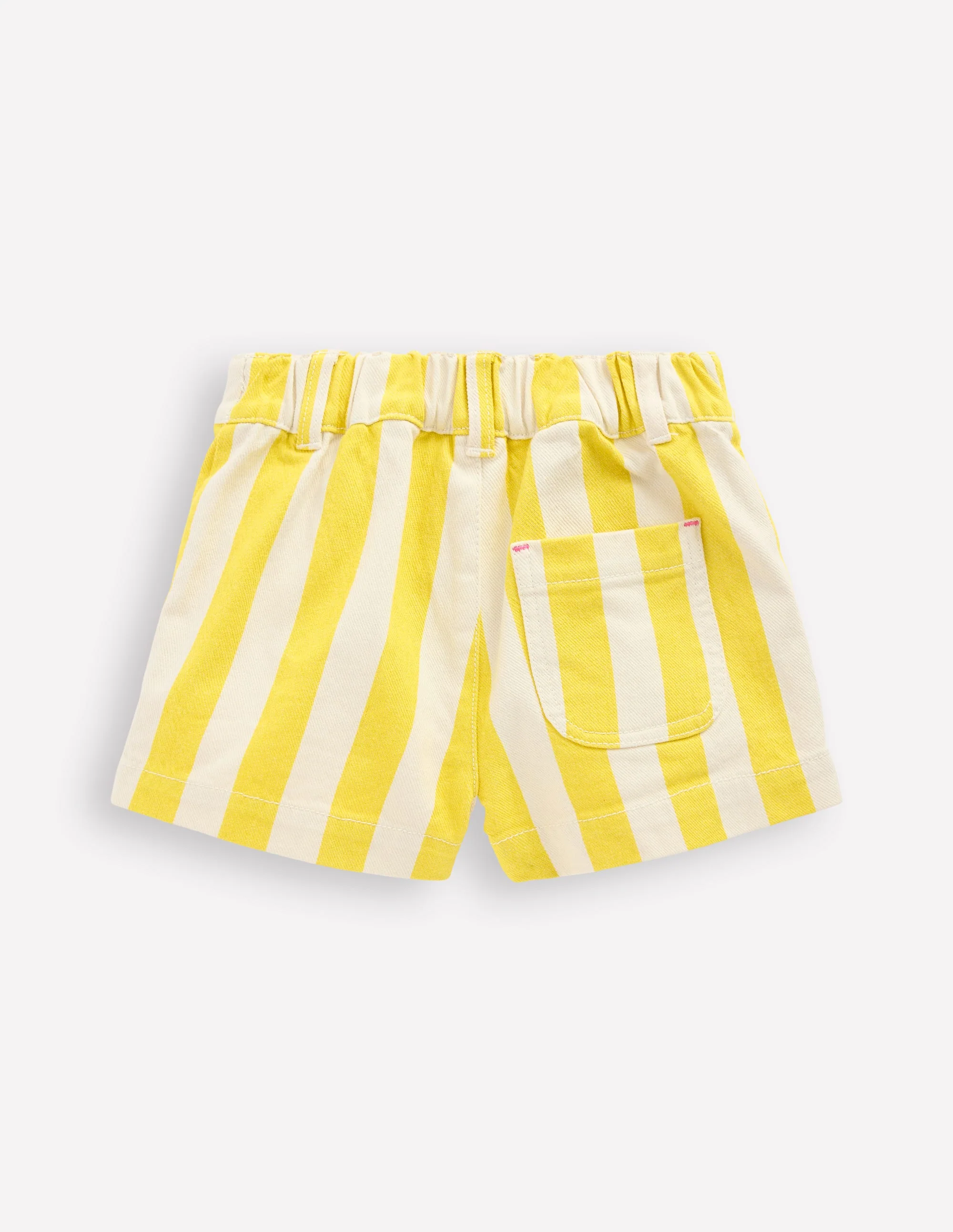 Patch Pocket Shorts-Pineapple Yellow Stripe - Image 2