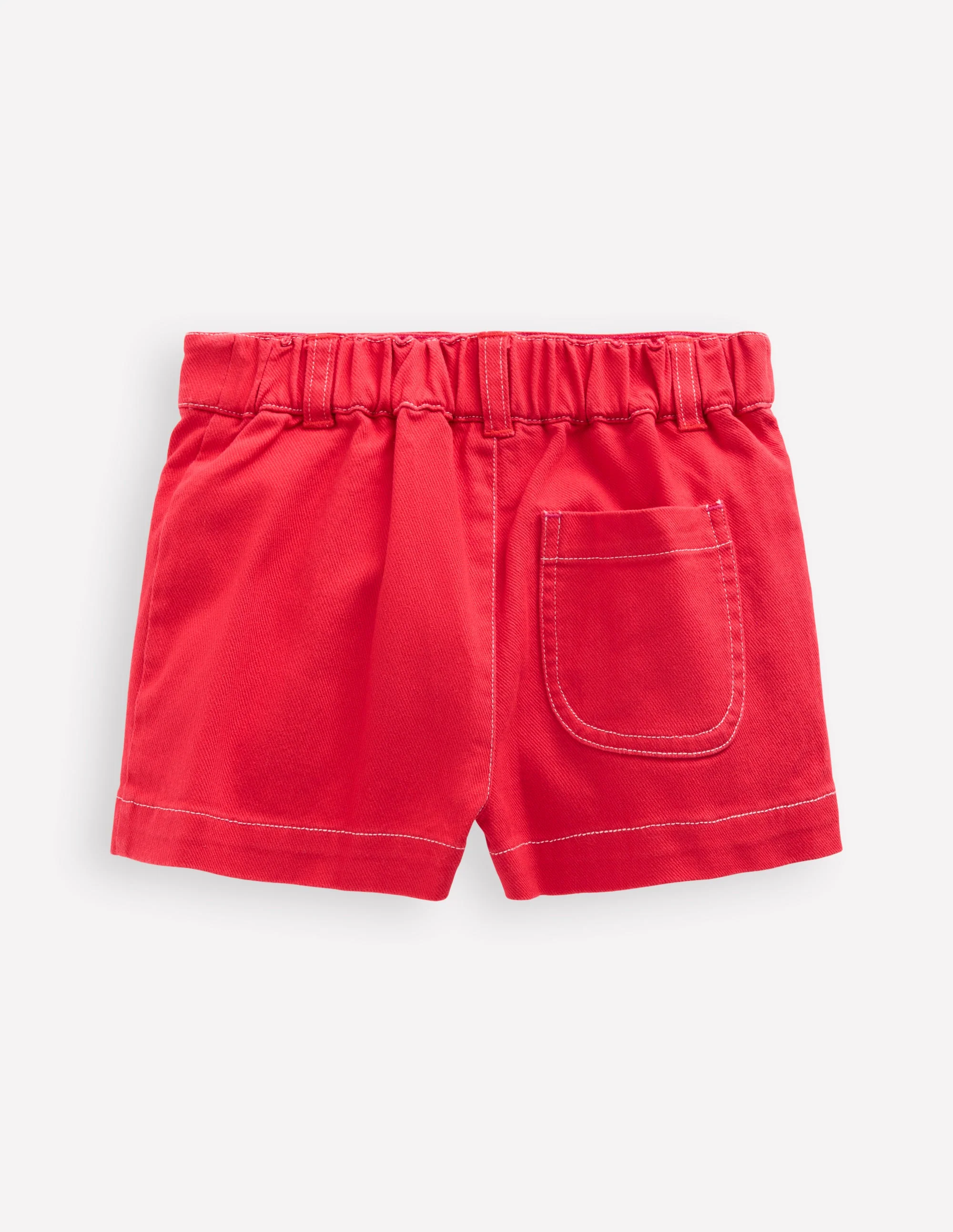Patch Pocket Shorts-Red - Image 2