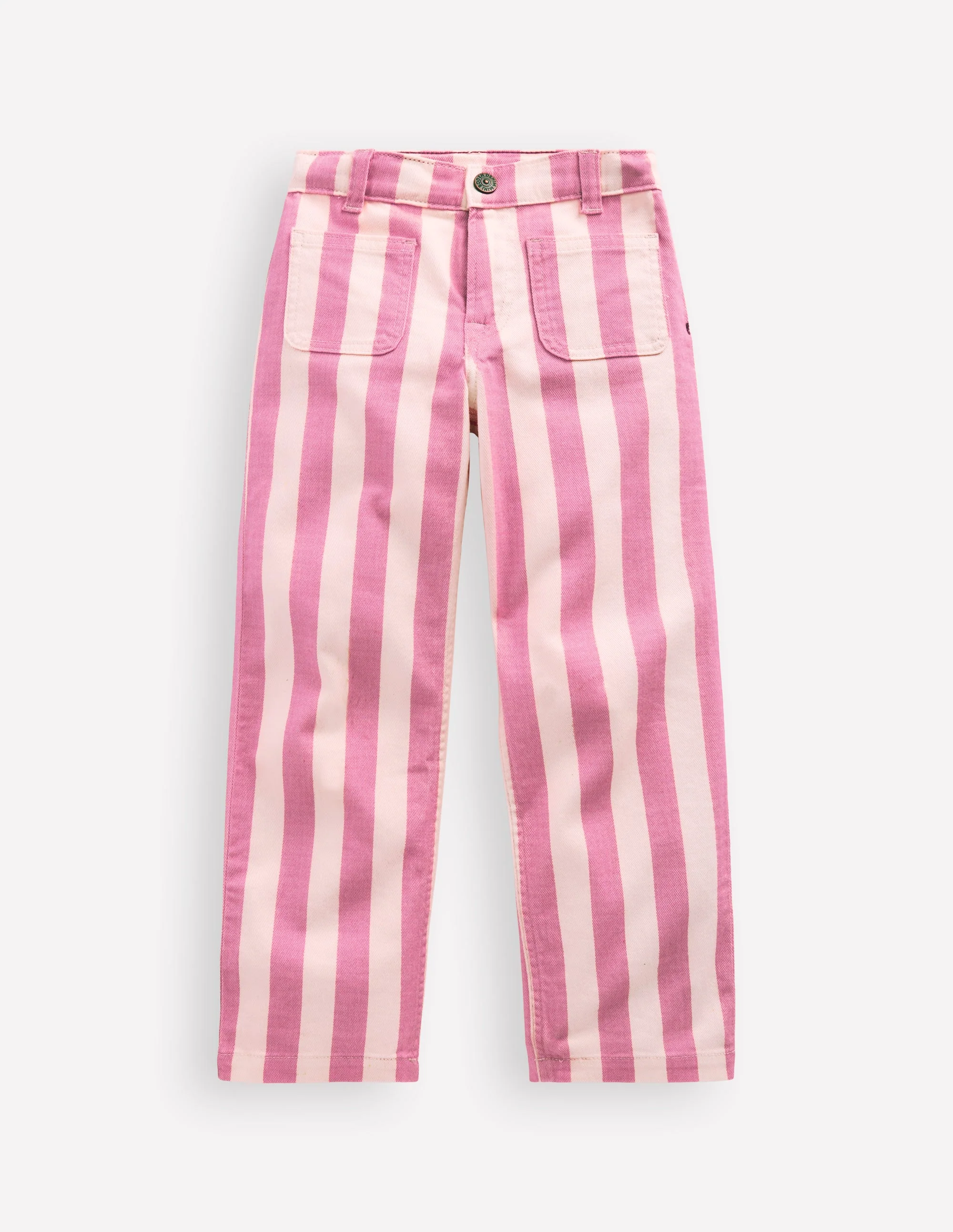 Patch Pocket Straight Jeans-Pink/Ivory Stripe - Image 4
