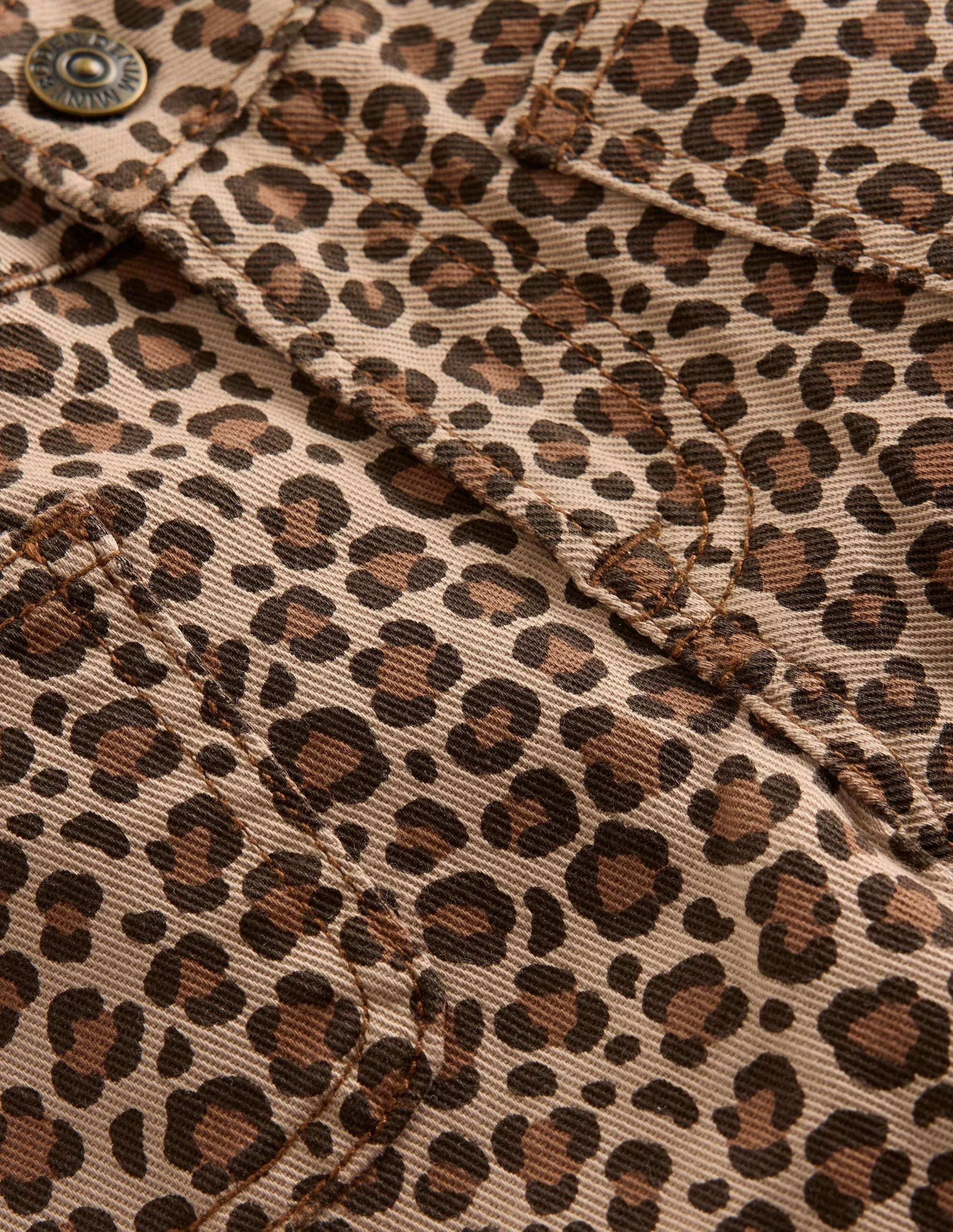 Patch Pocket Trouser-Leopard Print - Image 3