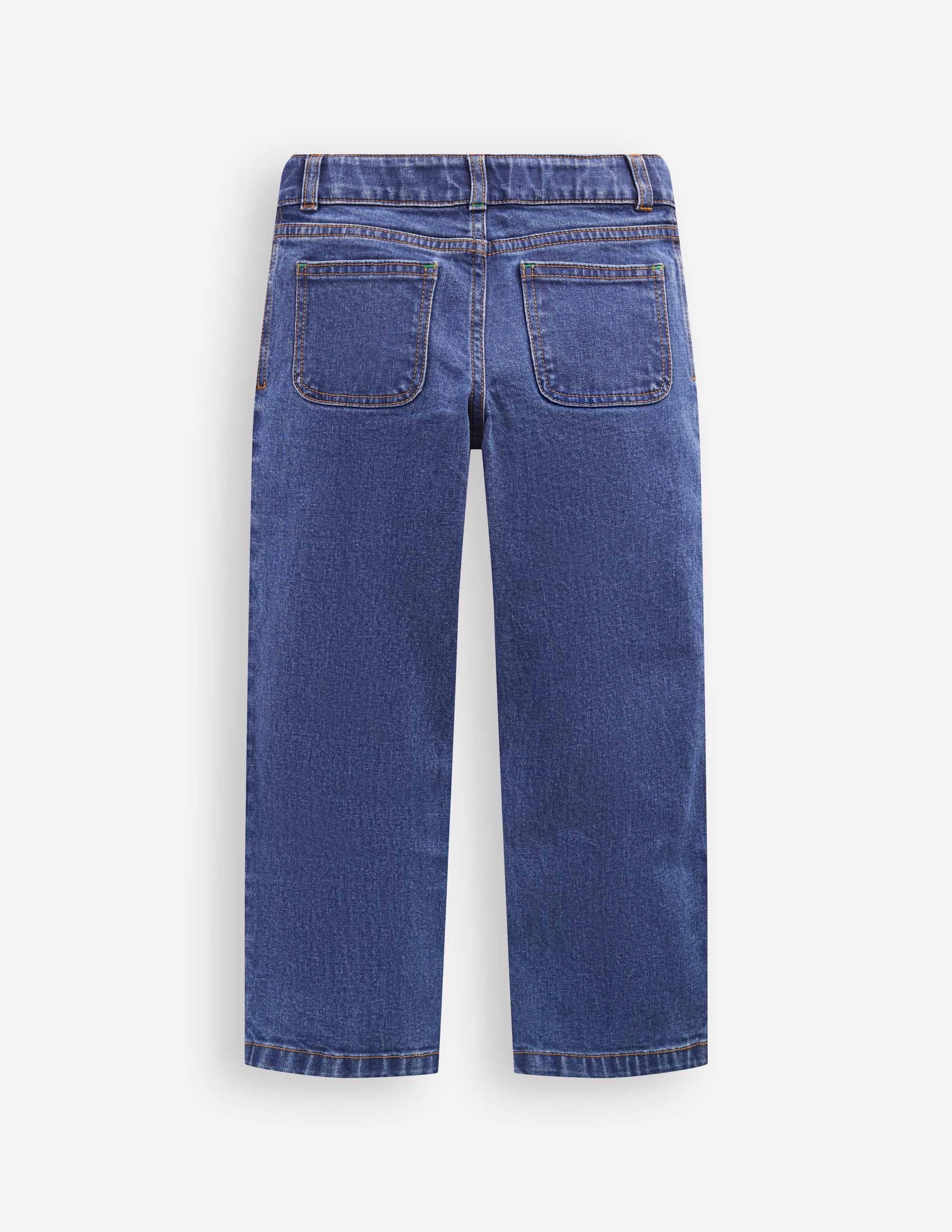 Patch Pocket Trouser-Midwash Denim - Image 2