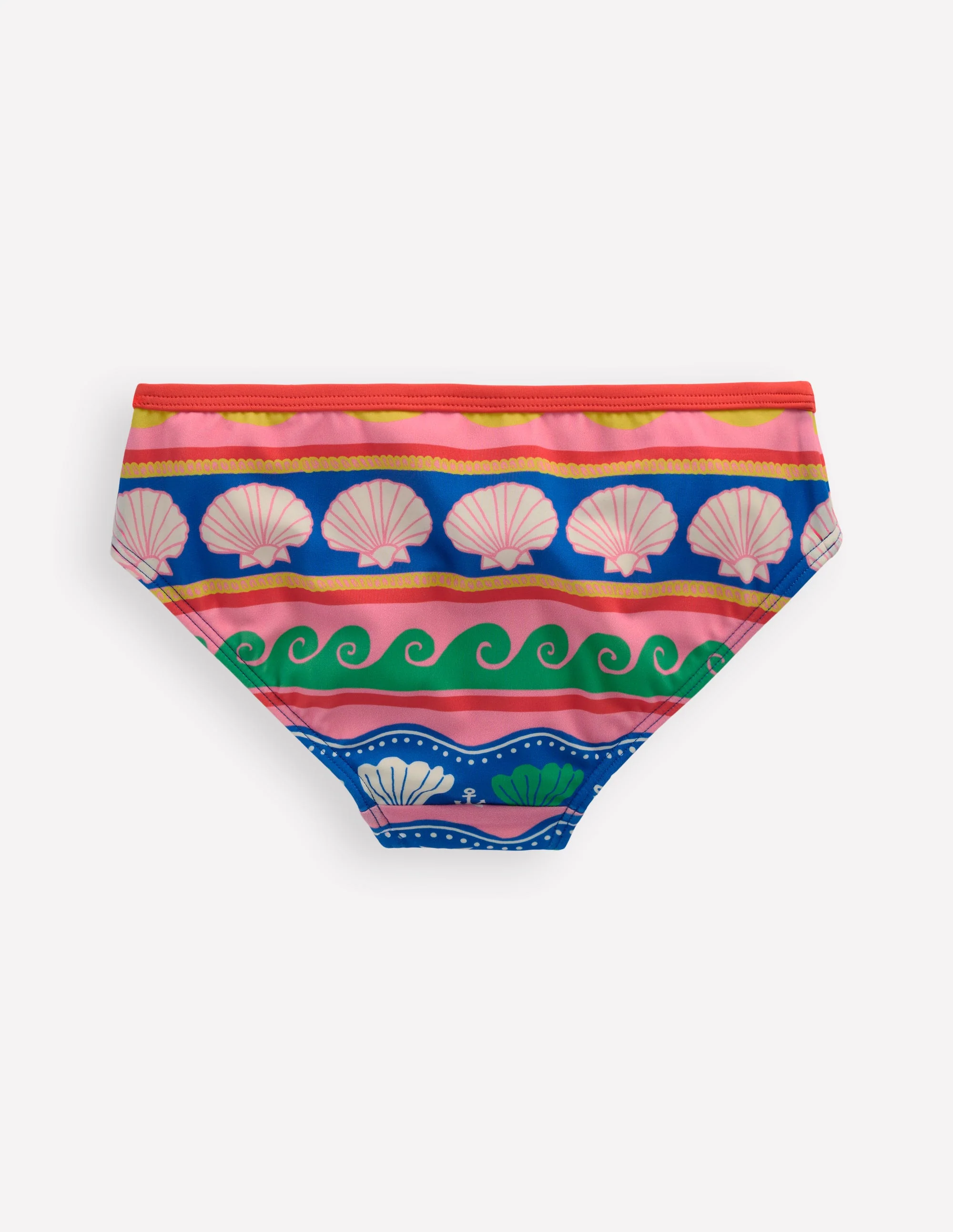 Patterned Bikini Bottoms-Multi Sea Shell Stripe - Image 2
