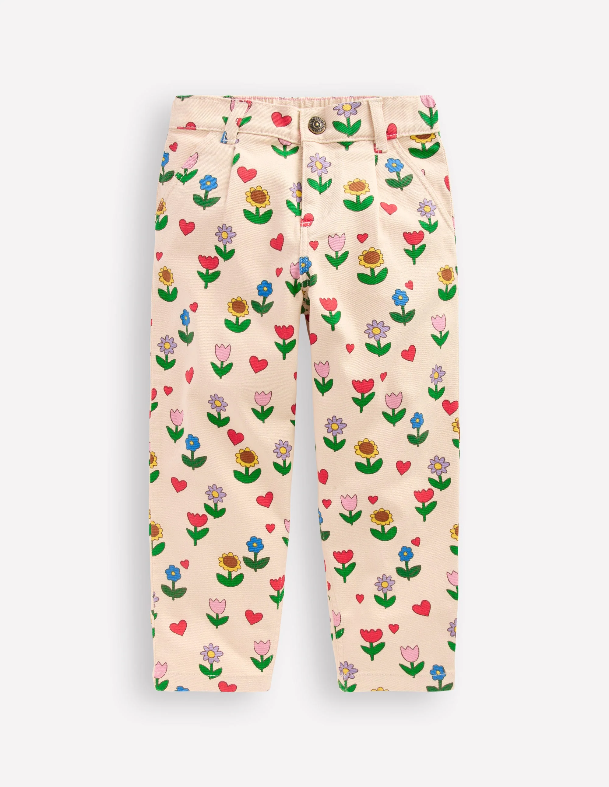 Pleat Jeans-Ivory Sunflower Garden - Image 4