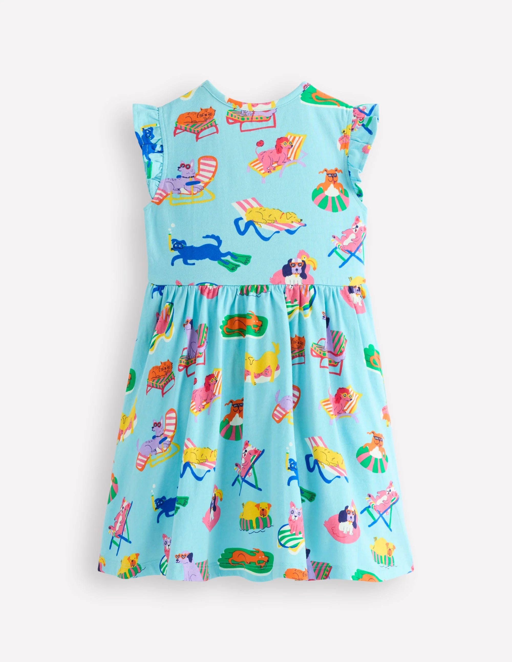 Posie Frill Sleeve Dress-Barbados Beach Poolside Pets - Image 5