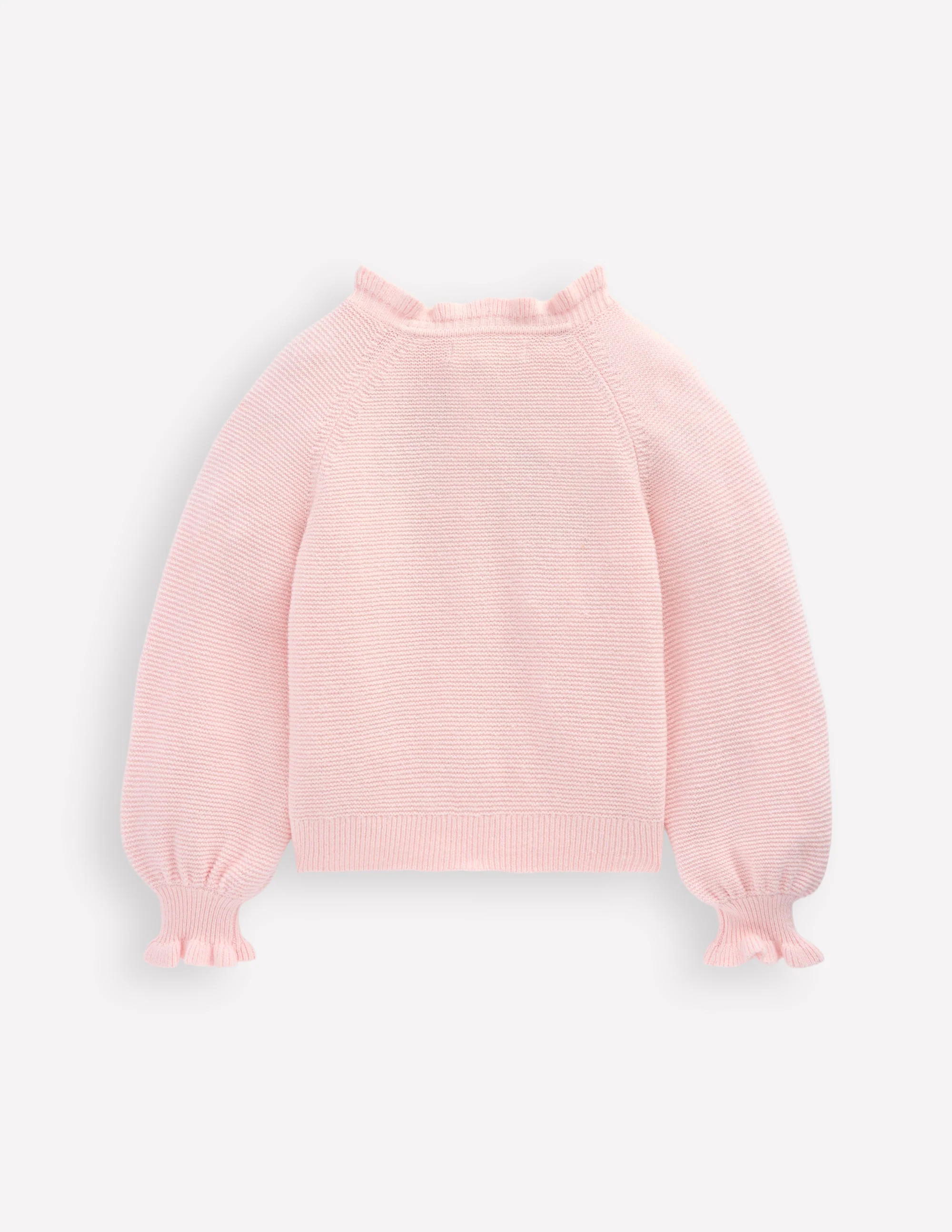 Pretty Embroidered Cardigan-Chalk Pink - Image 2