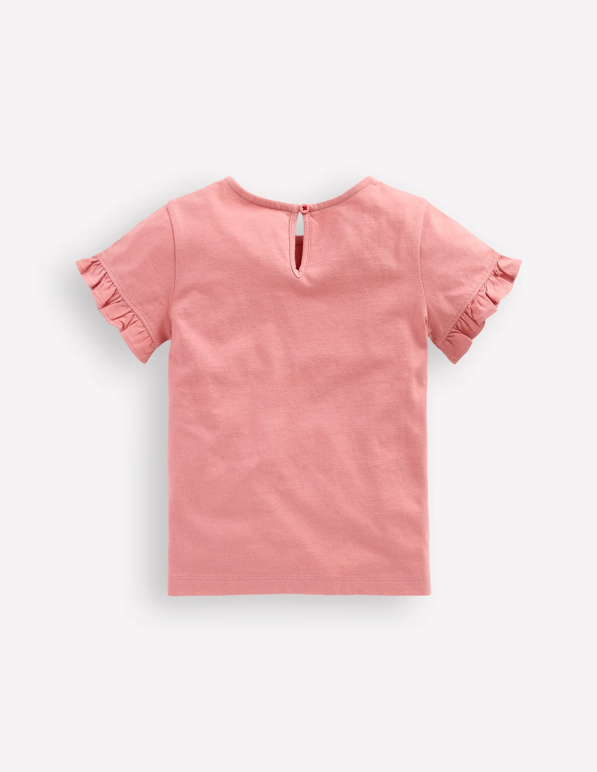 Pretty Frill T-shirt-Almond Pink Equestrian - Image 2