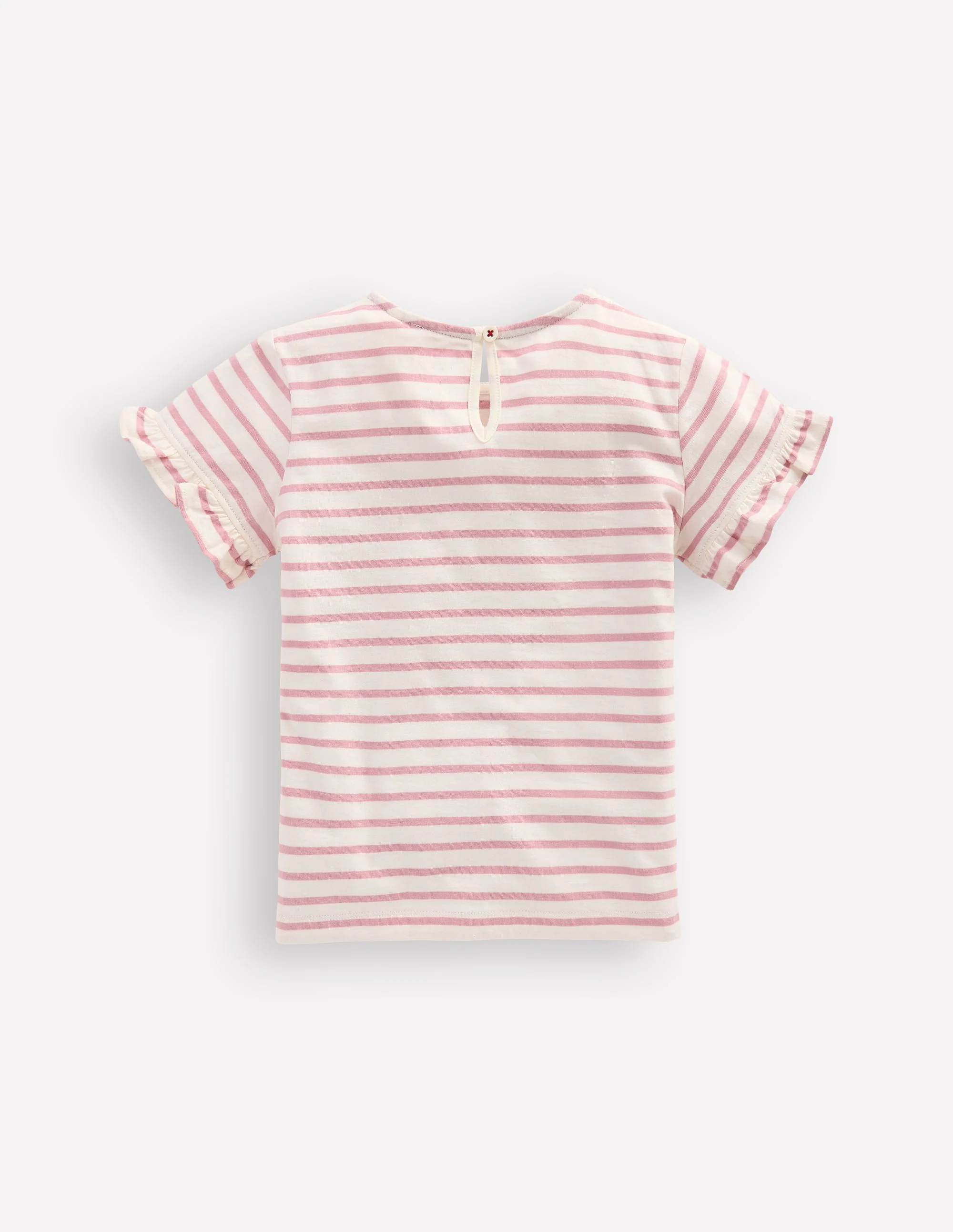 Pretty Frill T-shirt-Pink Stripe Ballerinas - Image 2