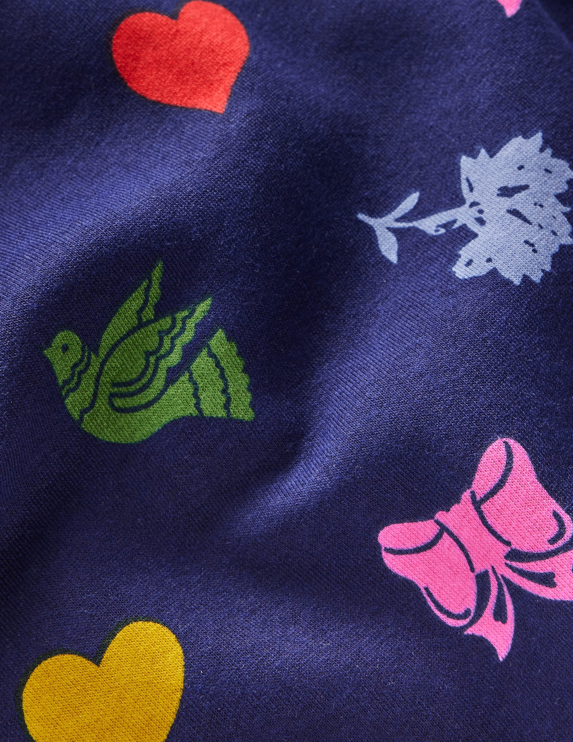 Printed Hoodie-College Navy Festive Fun - Image 3