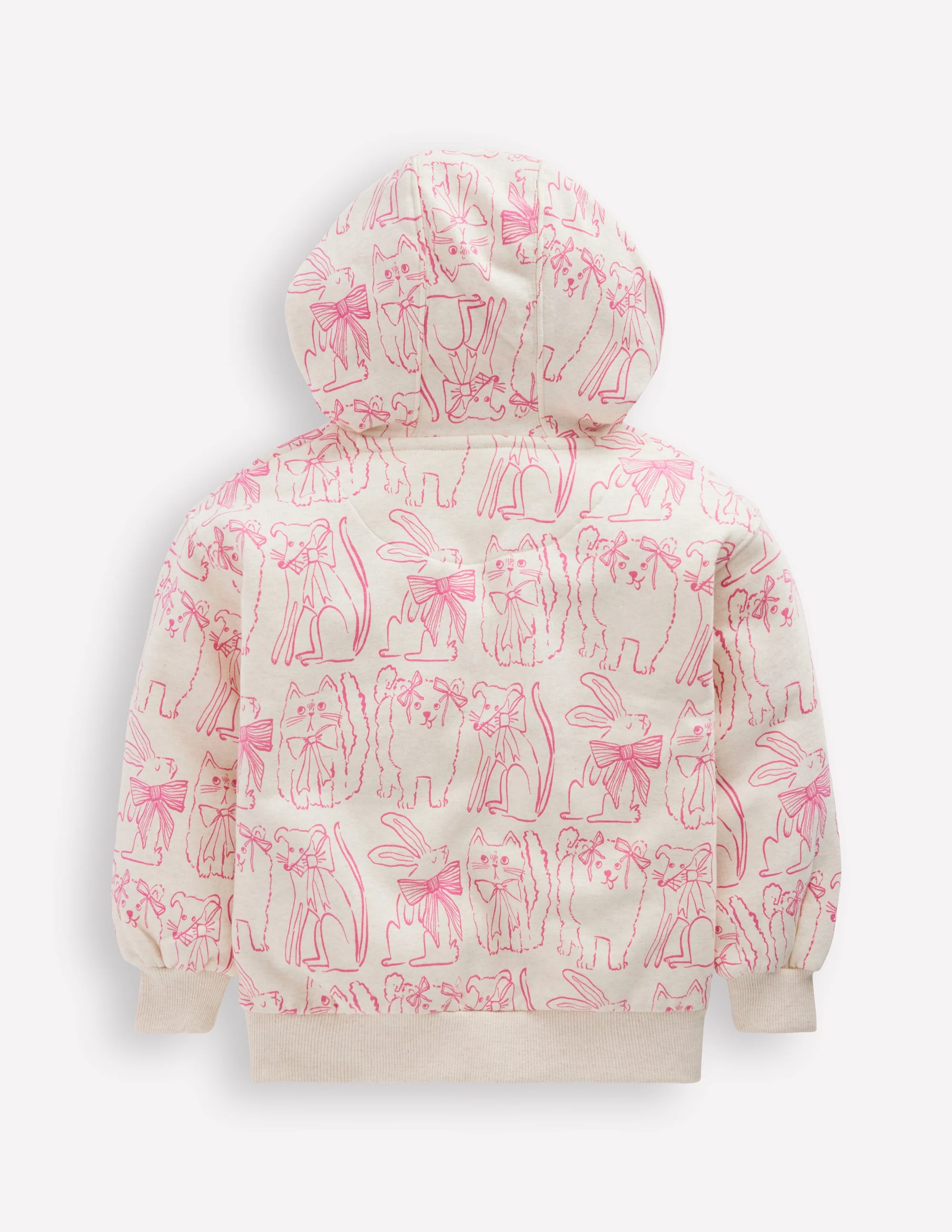 Printed Hoodie-Oatmeal Pets - Image 6