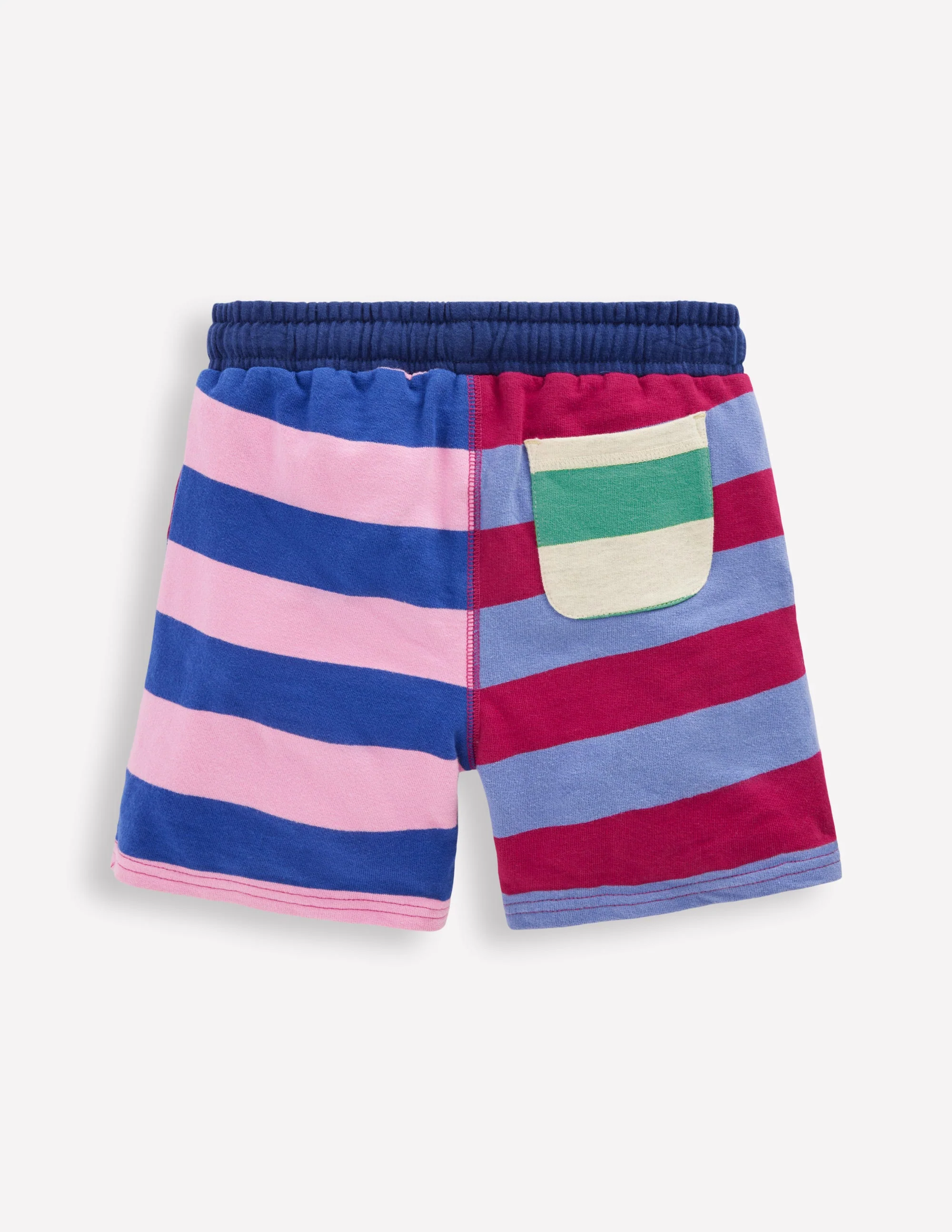 Printed Jersey Shorts-Multi Hotch Potch Stripe - Image 2