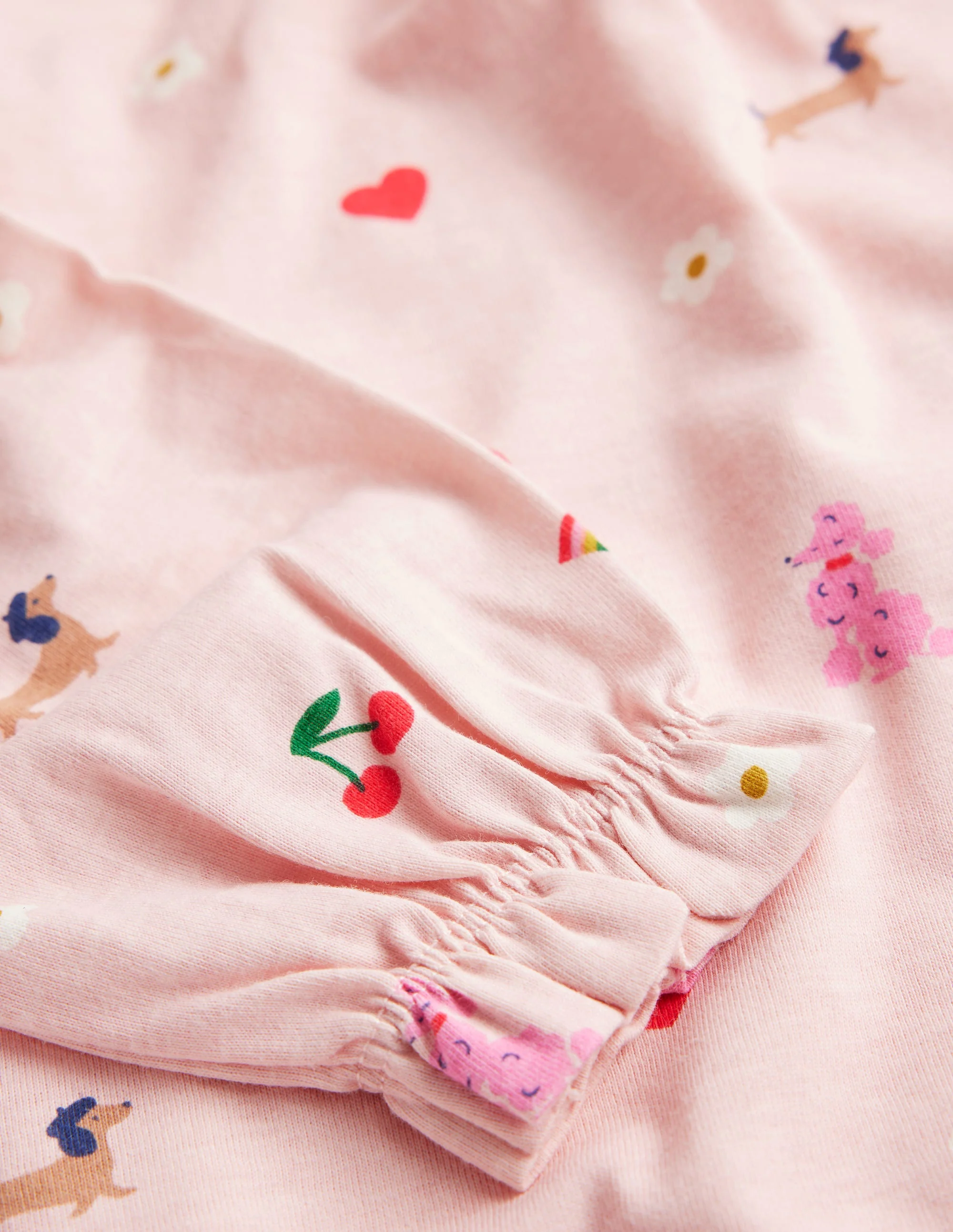Printed Long Sleeve Nightie-Chalk Pink Parisien - Image 3