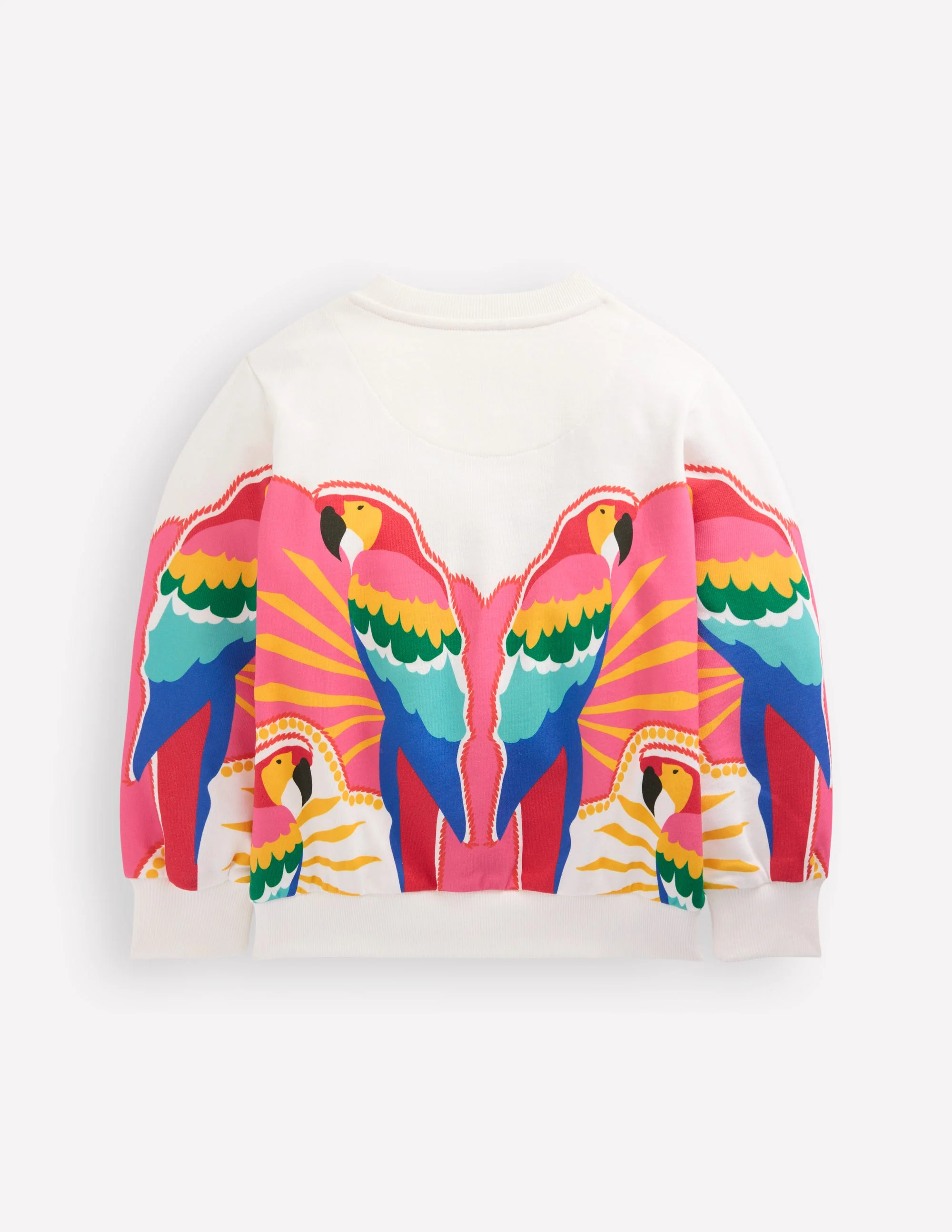 Printed Relaxed Sweatshirt-Multi Parrot - Image 6
