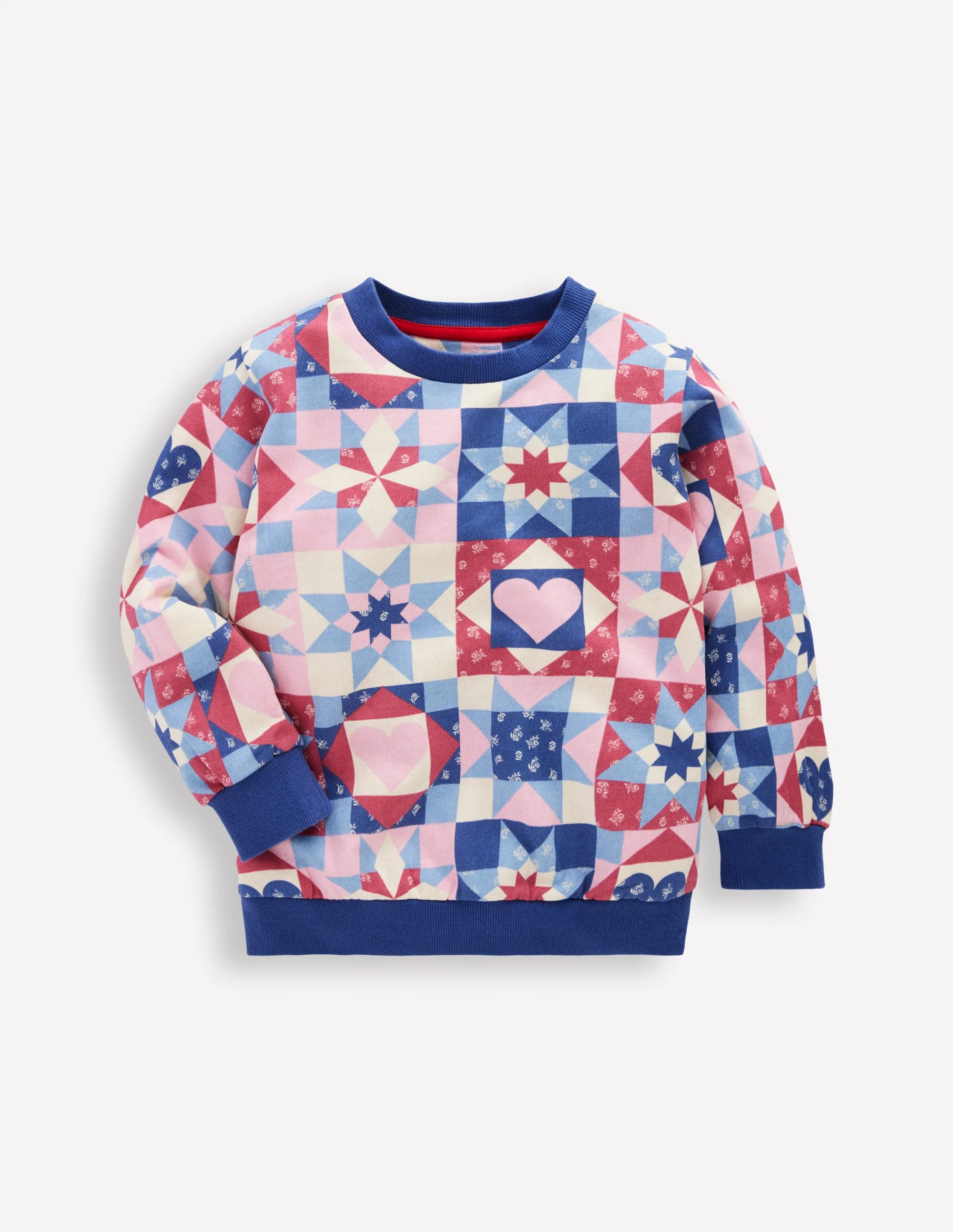 Printed Sweatshirt-Alaskan Blue Patchwork - Image 3