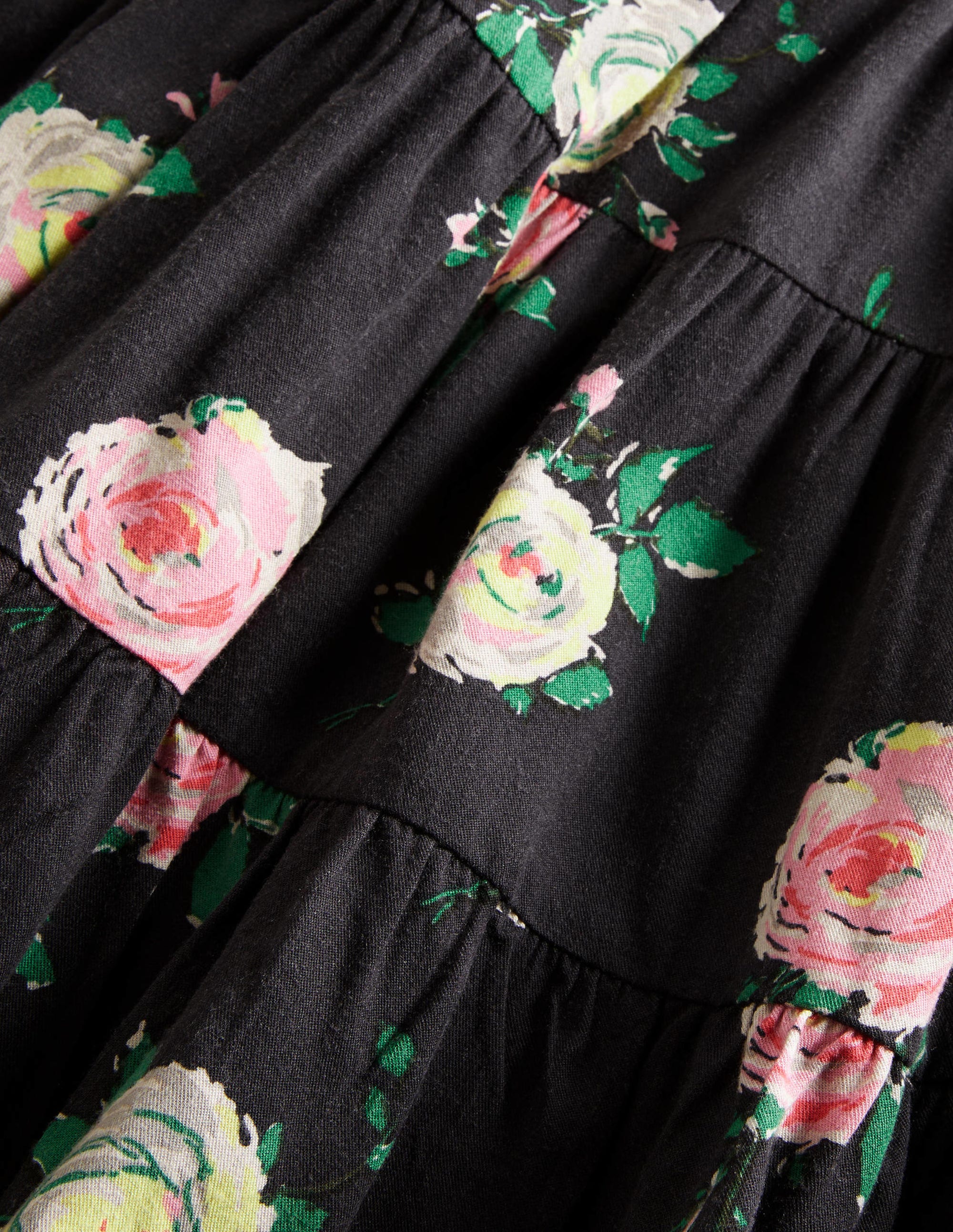 Printed Twirly Midi Skirt-Smoke Grey Floral - Image 3