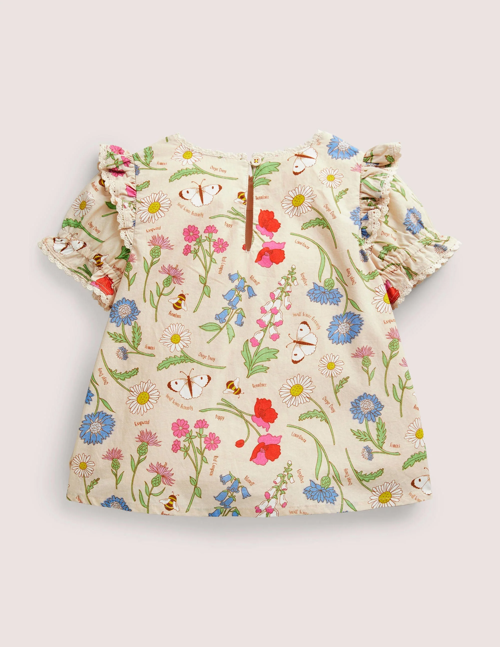 Printed Woven Blouse-Provence Dusty Pink Flowers - Image 2