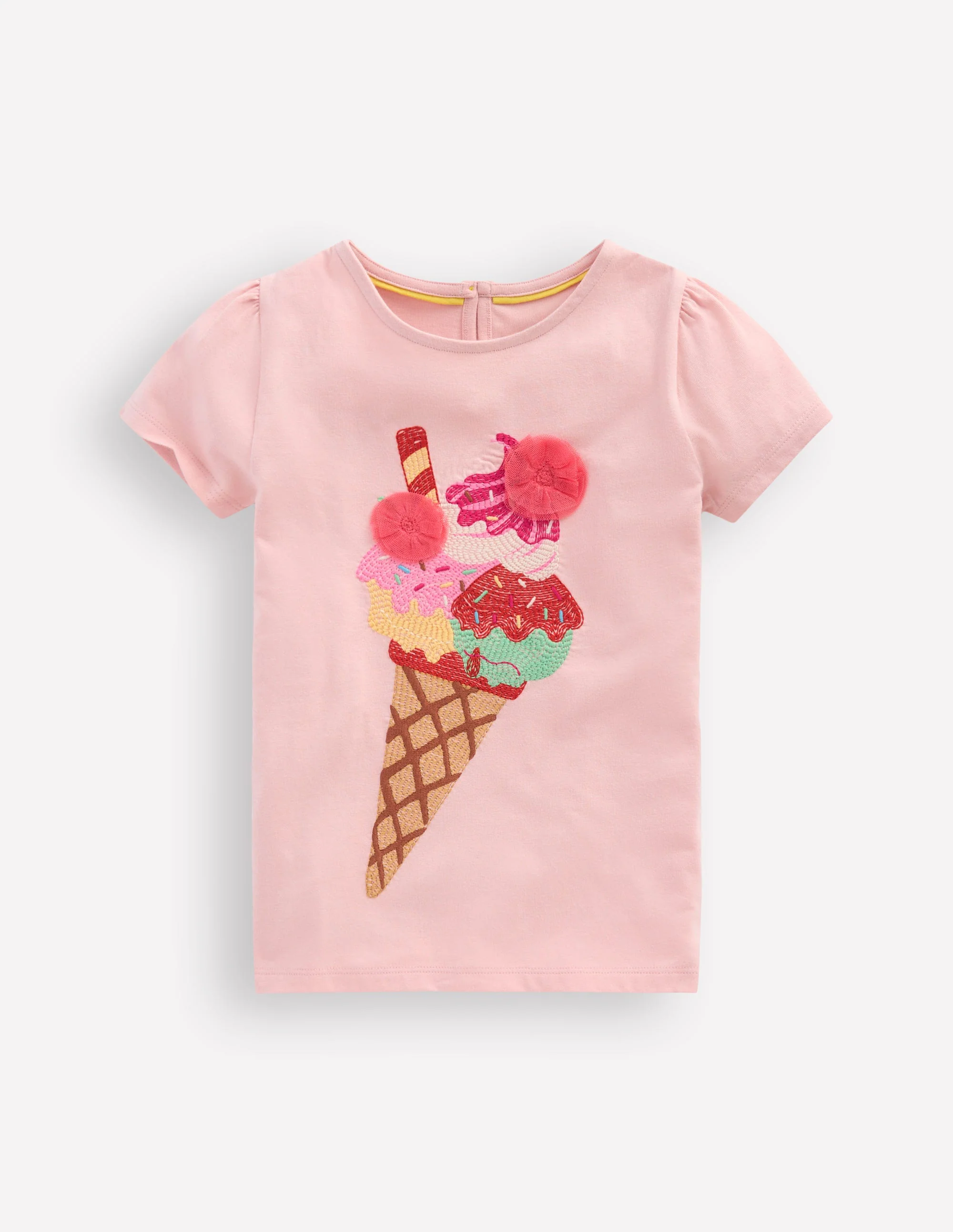 Puff Sleeve Superstitch Top-Lotus Ice Cream
