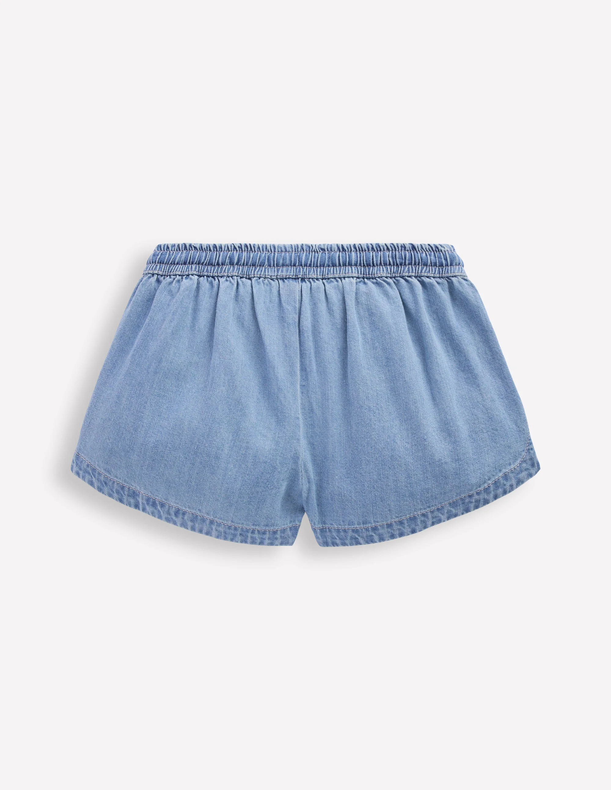 Pull-on Woven Shorts-Chambray - Image 3