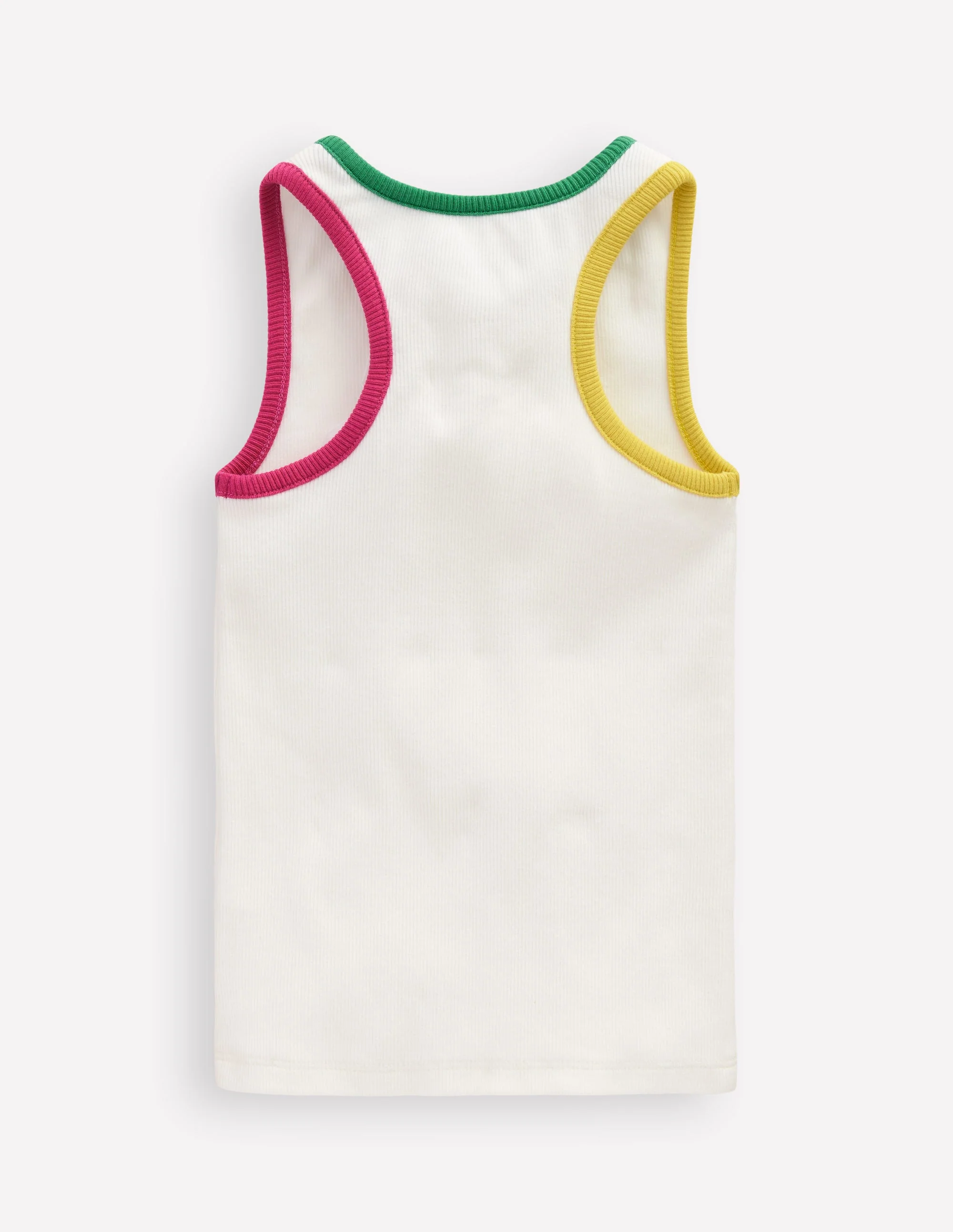 Racerback Ribbed Vest-White - Image 2