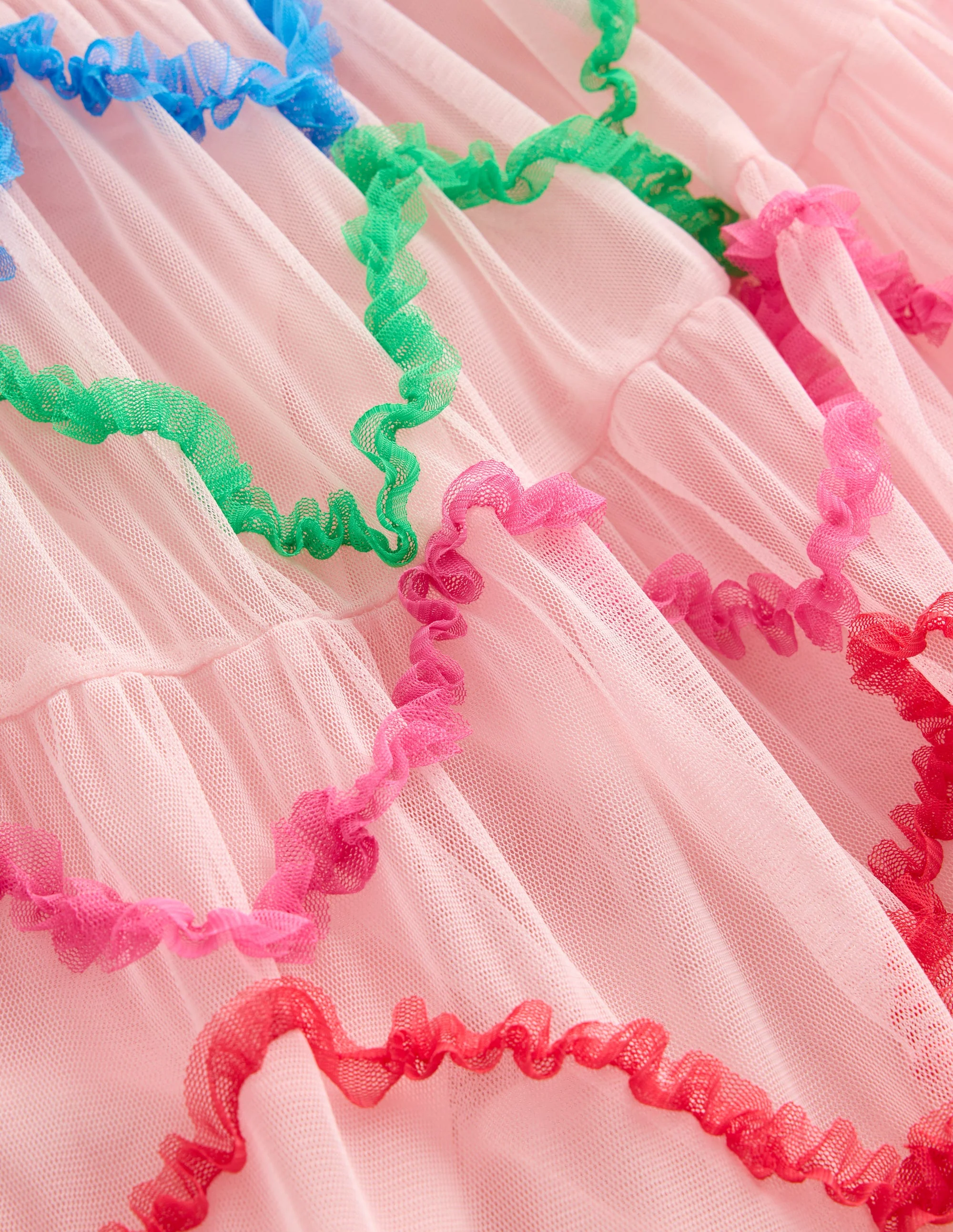 Rainbow Ombre Tulle Dress-Chalk Pink Diamond - Image 3