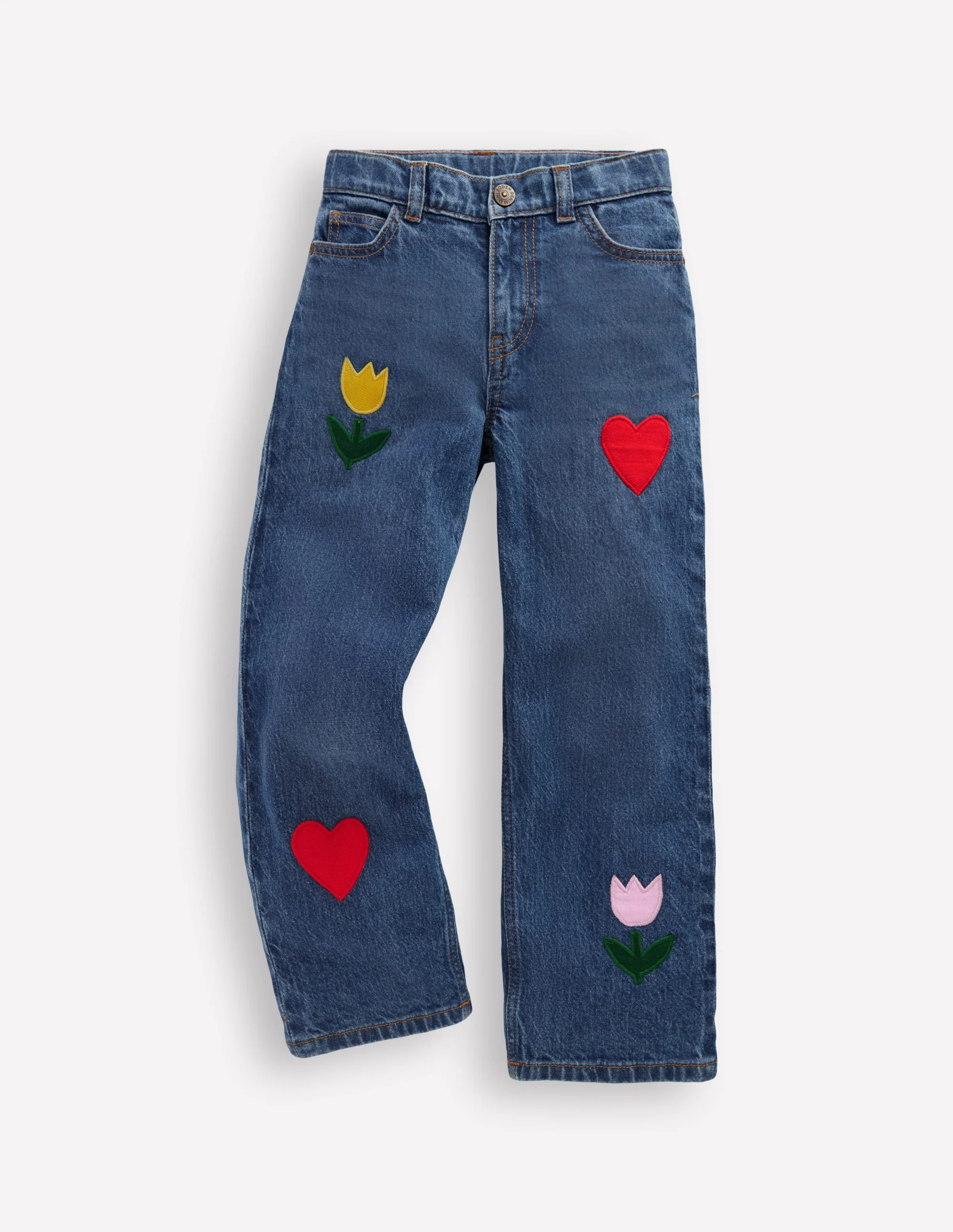 Relaxed Jean-Mid Vintage Applique - Image 5