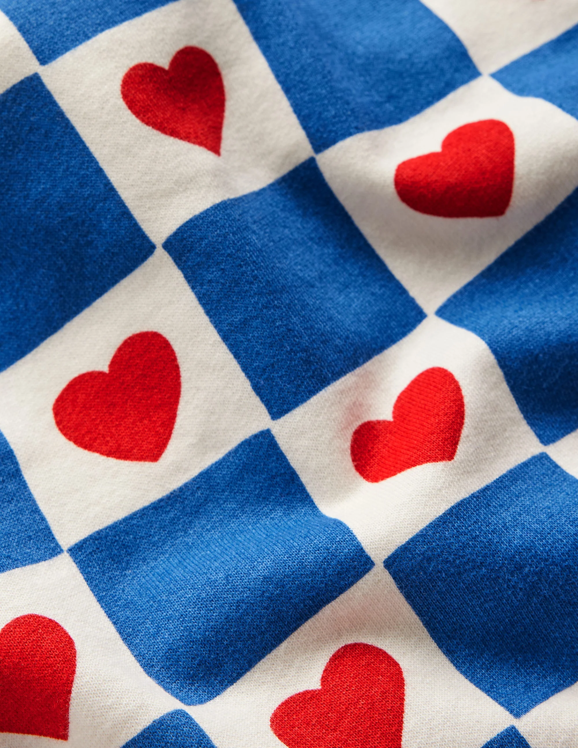 Relaxed Sweatshirt Dress-Blue Heart Stamp - Image 5