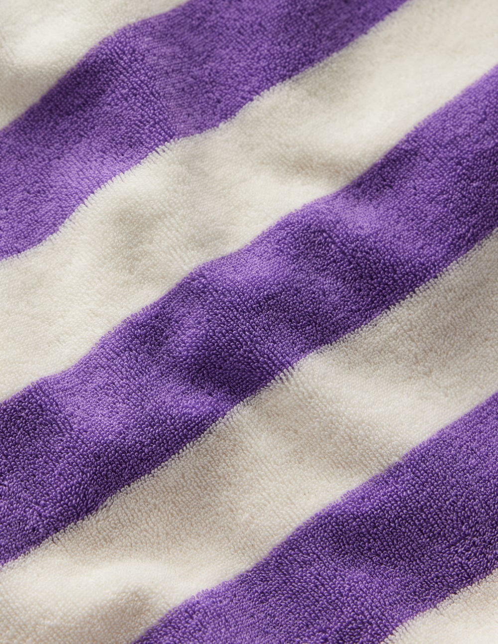 Relaxed Towelling Top-Soft Ivory/Aster Purple - Image 3