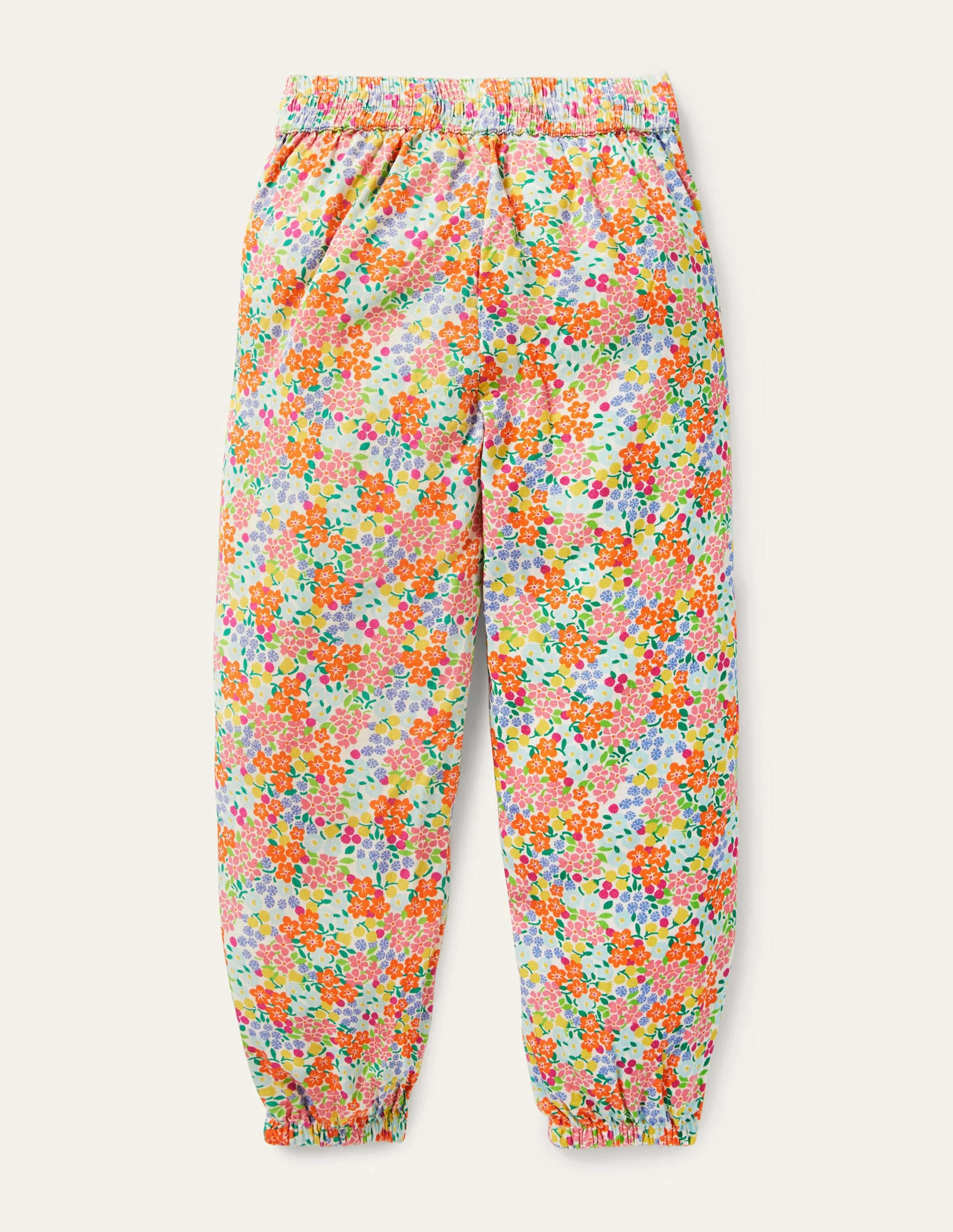 Relaxed Woven Printed Trousers-Multi Tropical Floral - Image 2