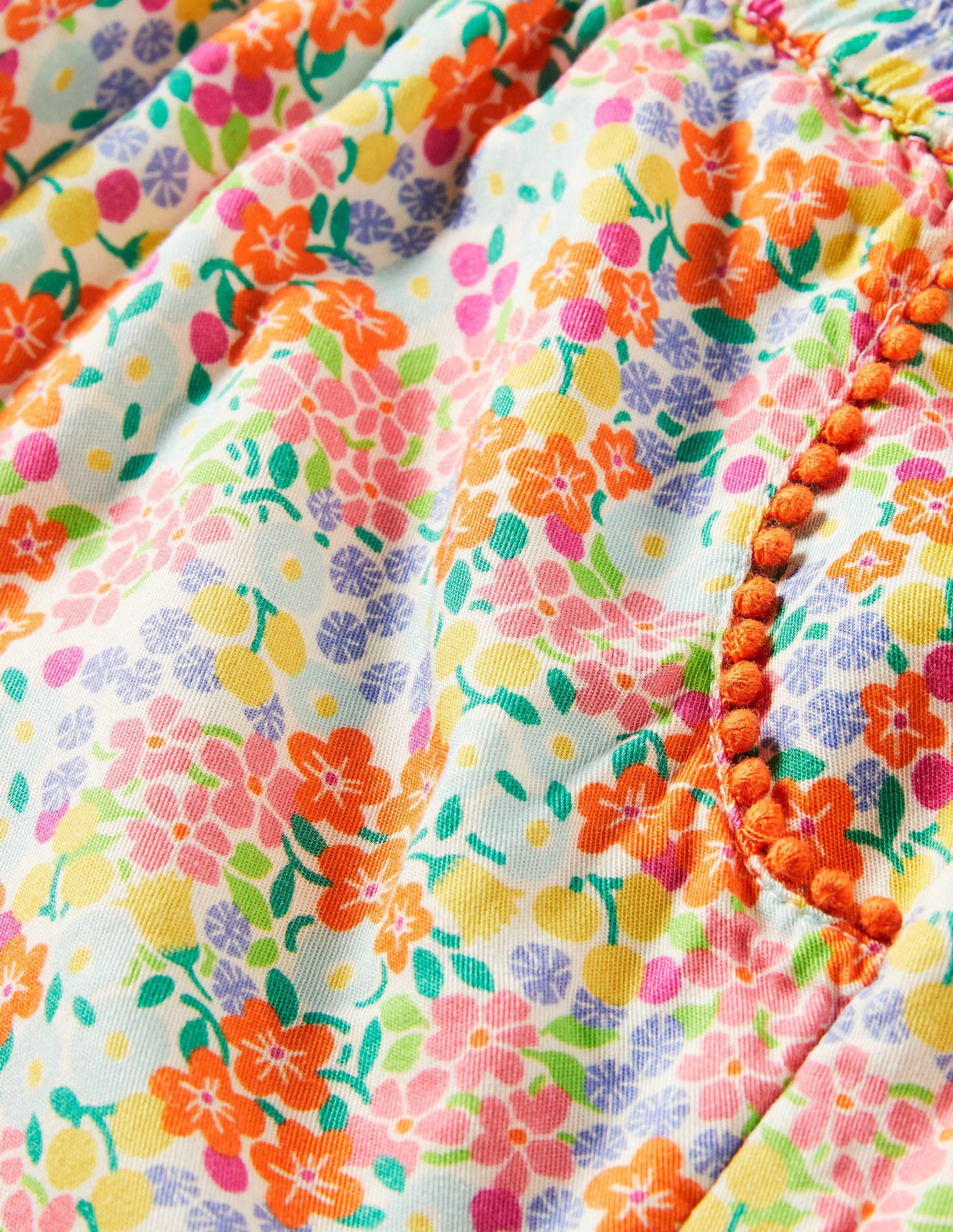 Relaxed Woven Printed Trousers-Multi Tropical Floral - Image 3