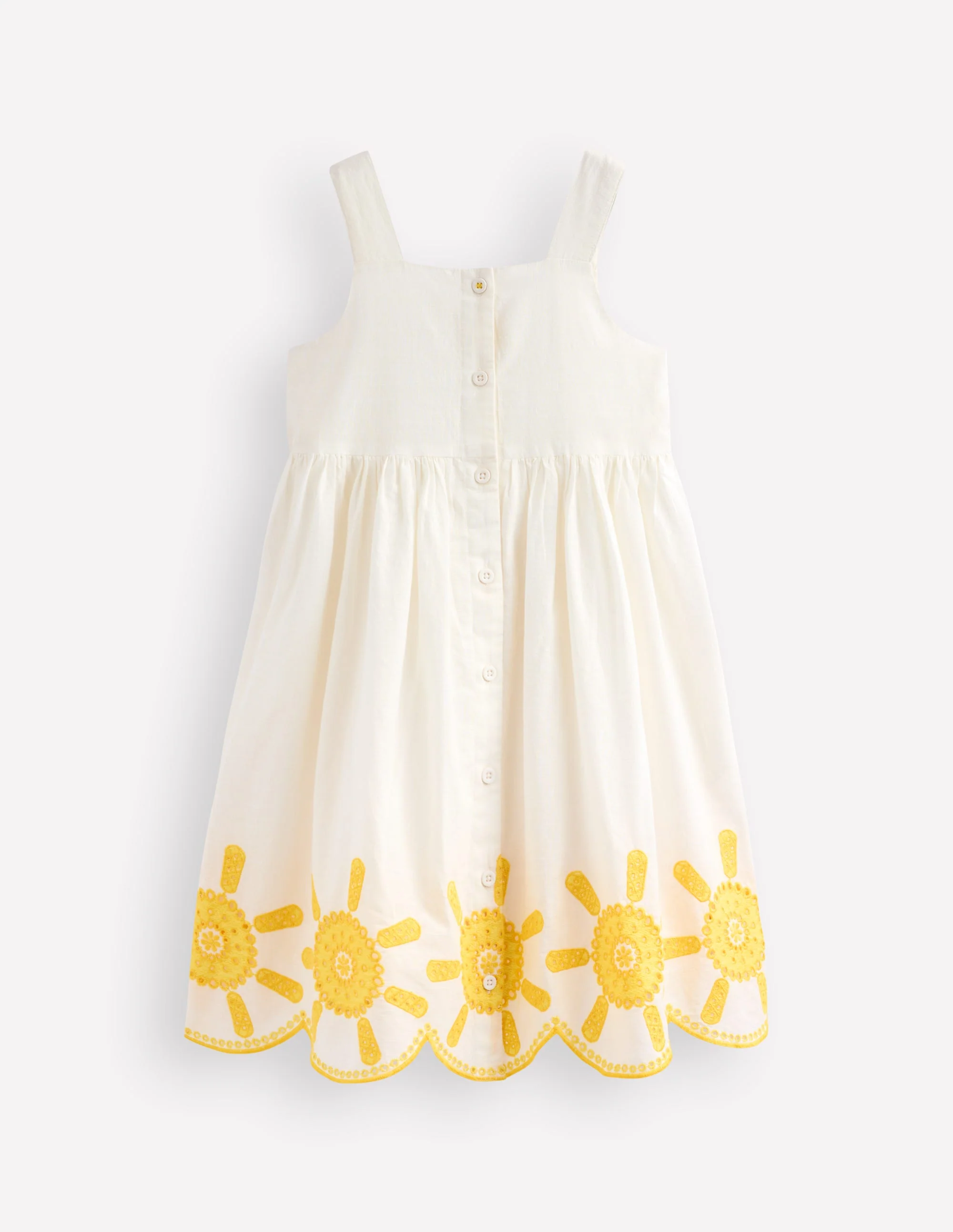 Remy Button Through Dress-Ivory Sunshine - Image 2