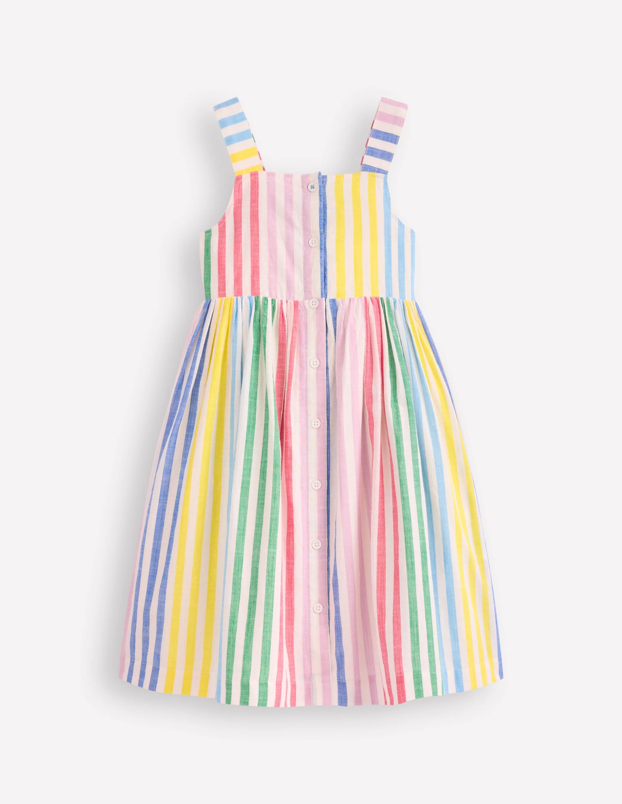 Remy Button Through Dress-Multi Stripe - Image 2